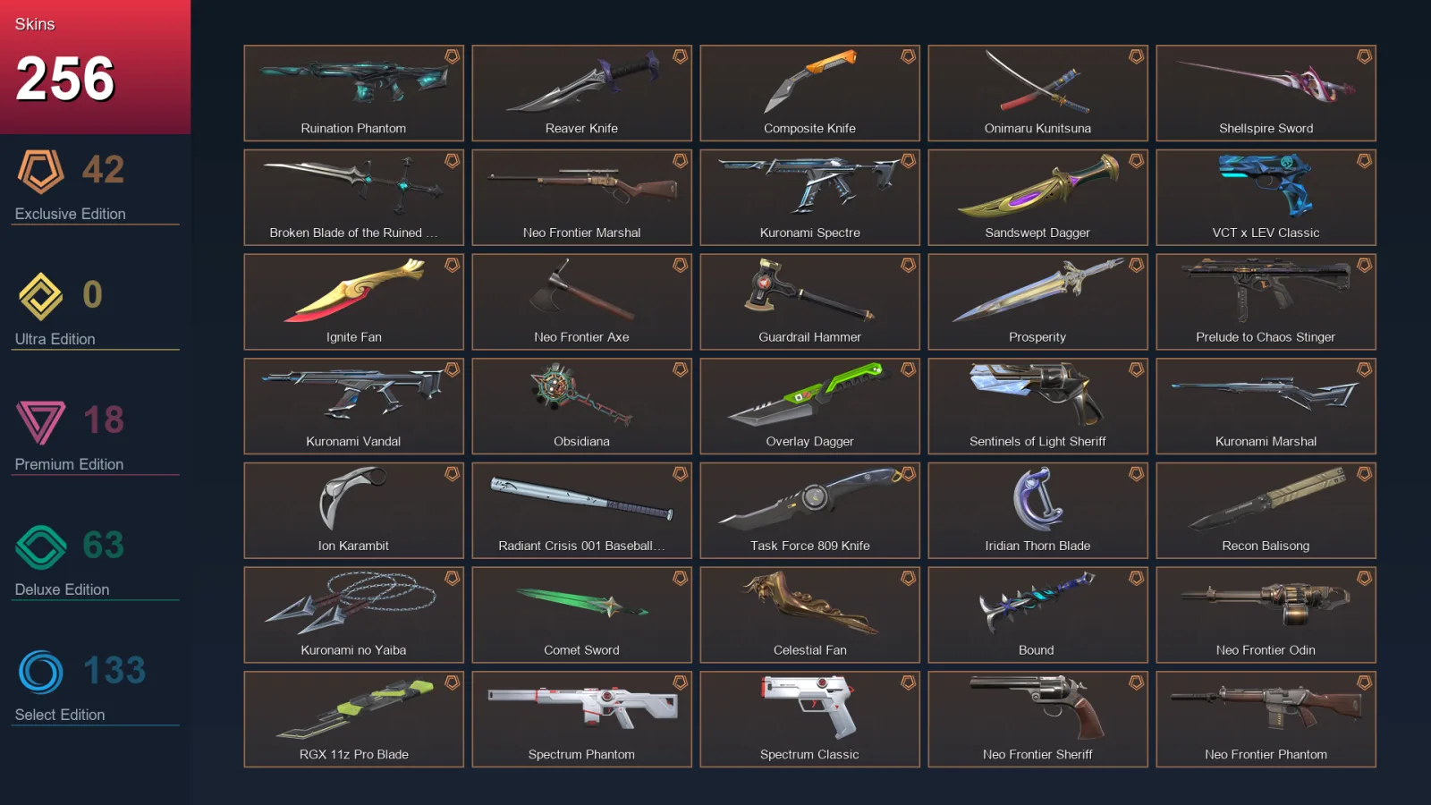 AP | Lv312 | Unranked | 256 Skin | 28 Agent | 205 Buddy