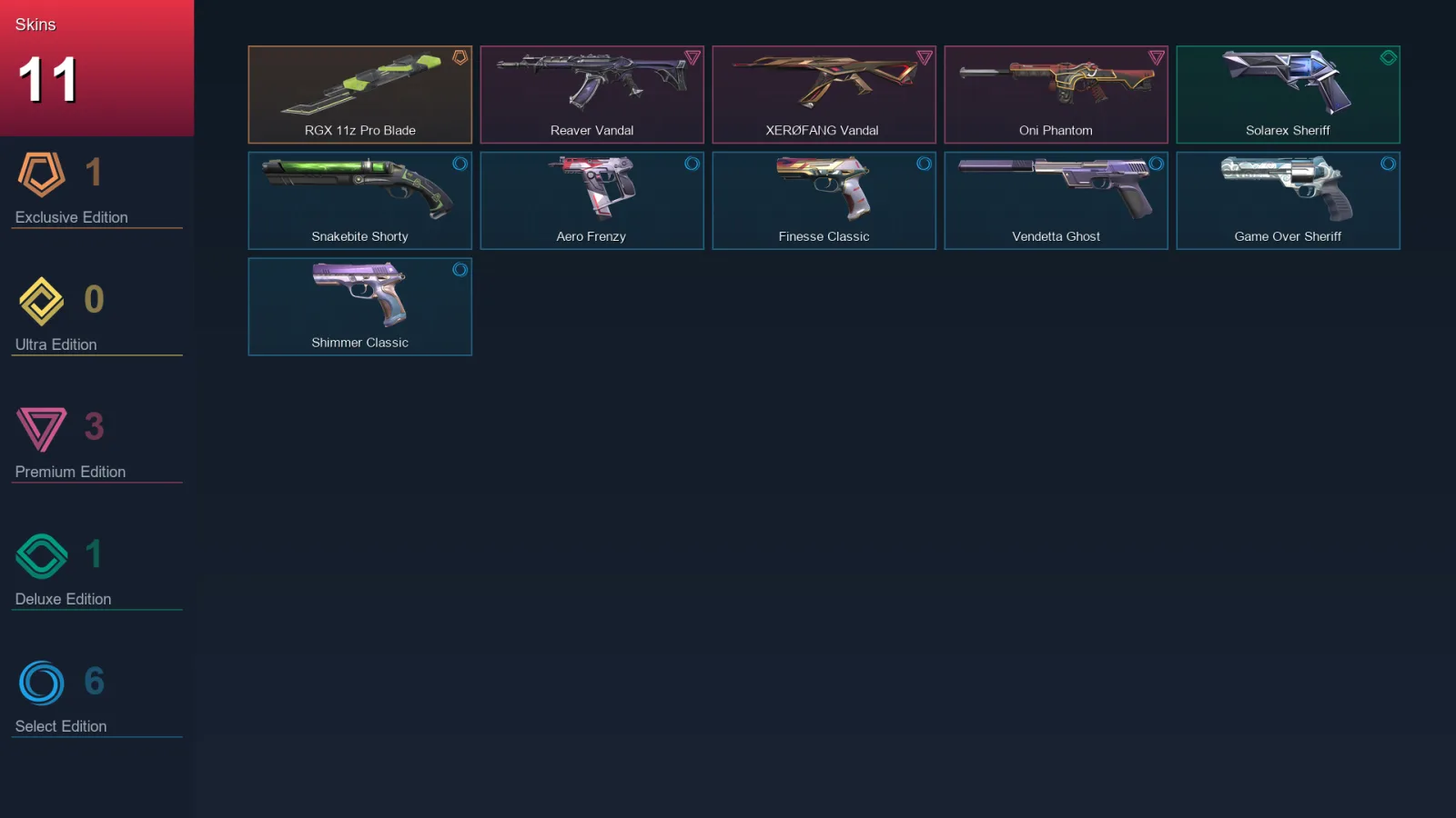 NA | Lv151 | Unranked | 11 Skin | 29 Agent | 74 Buddy