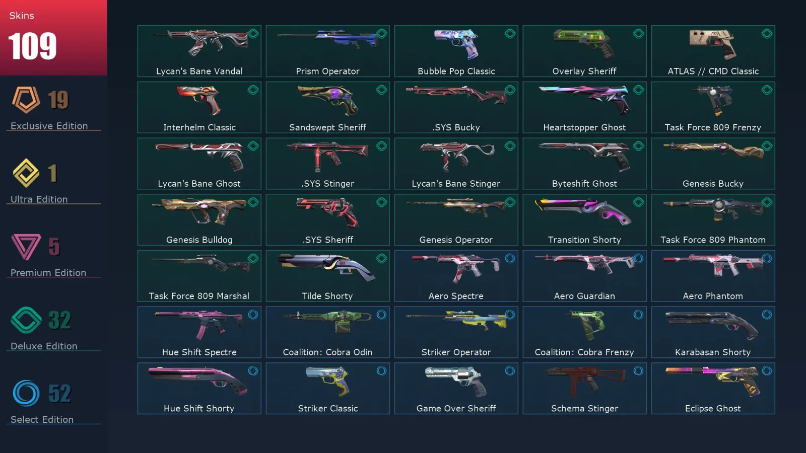 [Valorant] | EU | Level 452 | Ascendant 2 | 29 Agents | 109 Skins — Valorant account