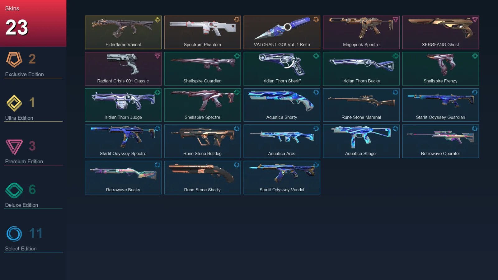 EU | Lv35 | Unranked | 23 Skin | 12 Agent | 16 Buddy — Valorant account