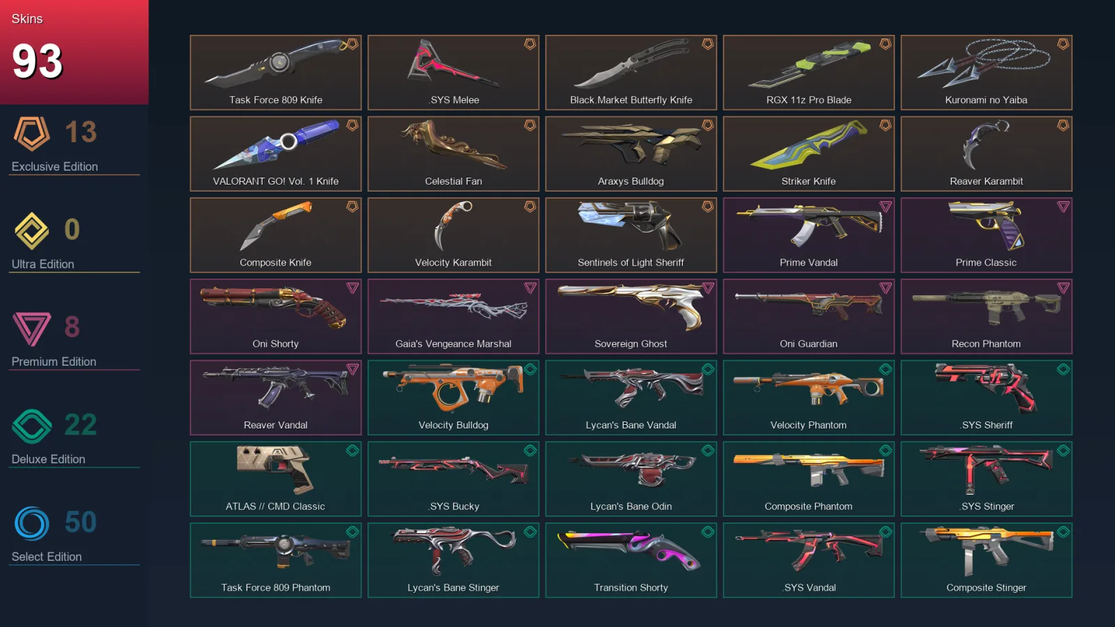 NA | Lv287 | Unranked | 93 Skin | 28 Agent | 107 Buddy — Unranked / Smurf Valorant