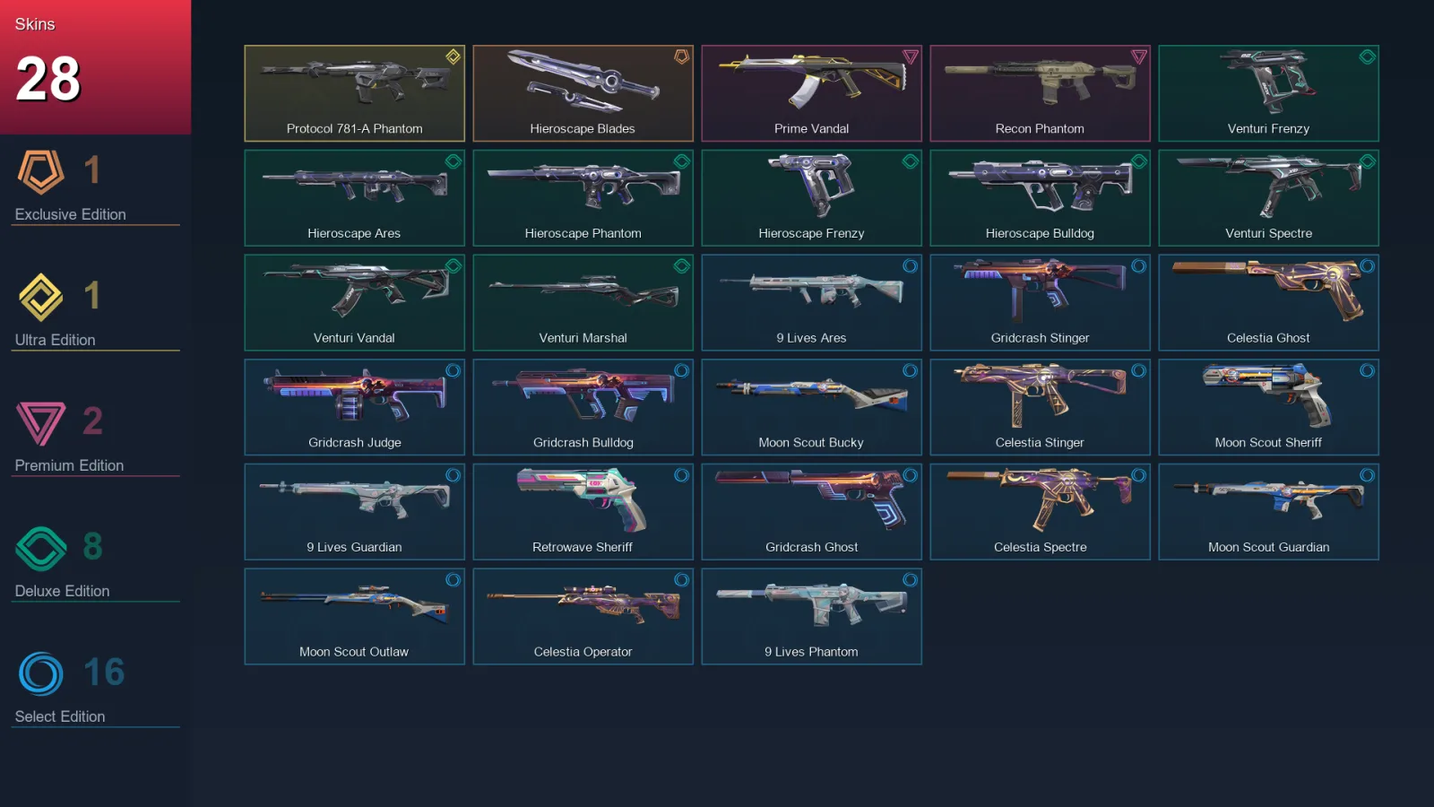 EU | Lv67 | Unranked | 28 Skin | 21 Agent | 37 Buddy