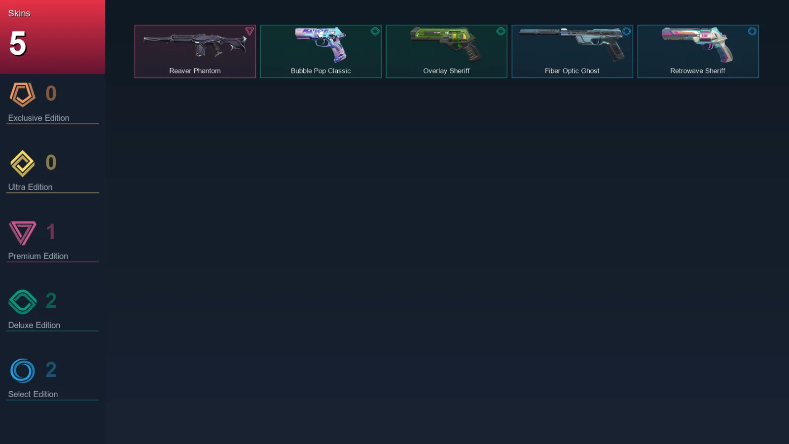 AP | Lv98 | Unranked | 5 Skin | 25 Agent | 26 Buddy