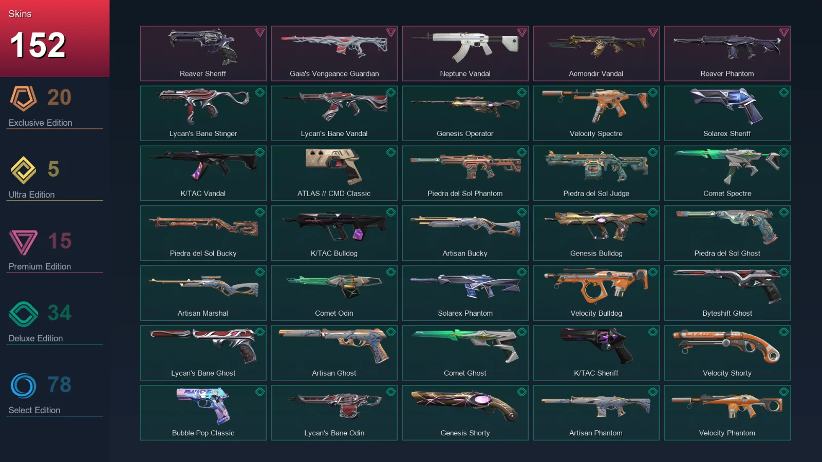 NA | Lv316 | Unranked | 152 Skin | 28 Agent | 162 Buddy