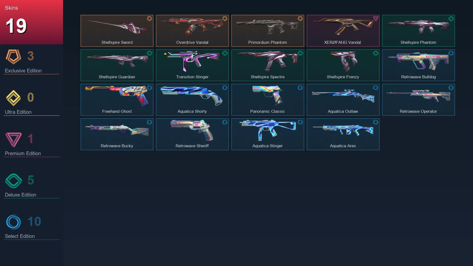 EU | Lv69 | Unranked | 19 Skin | 21 Agent | 34 Buddy