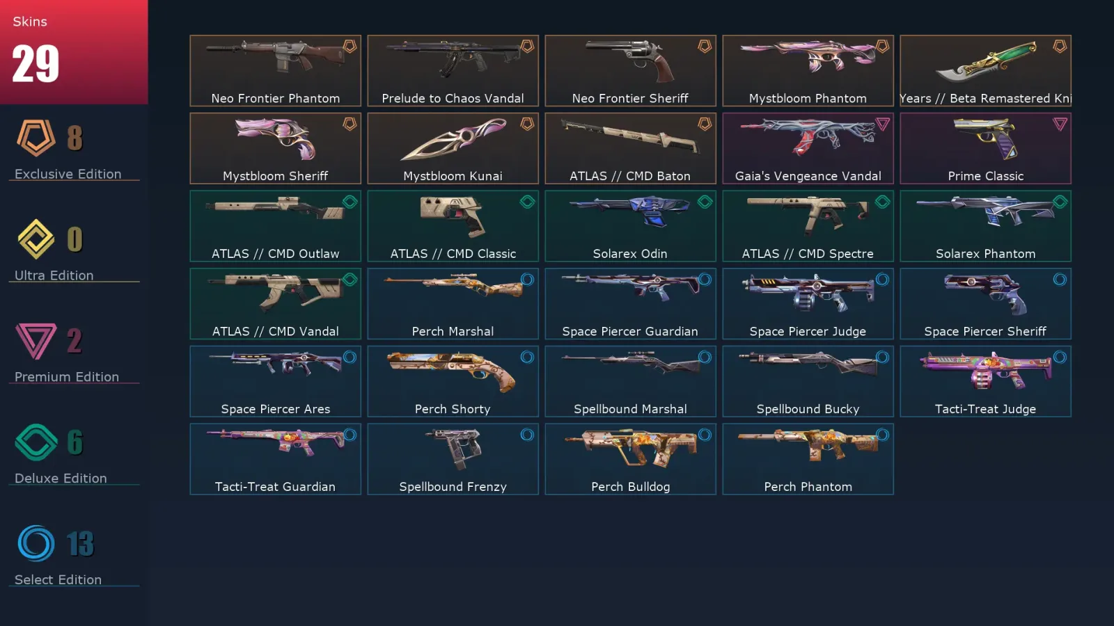 [Valorant] | EU | Level 39 | 12 Agents | 29 Skins