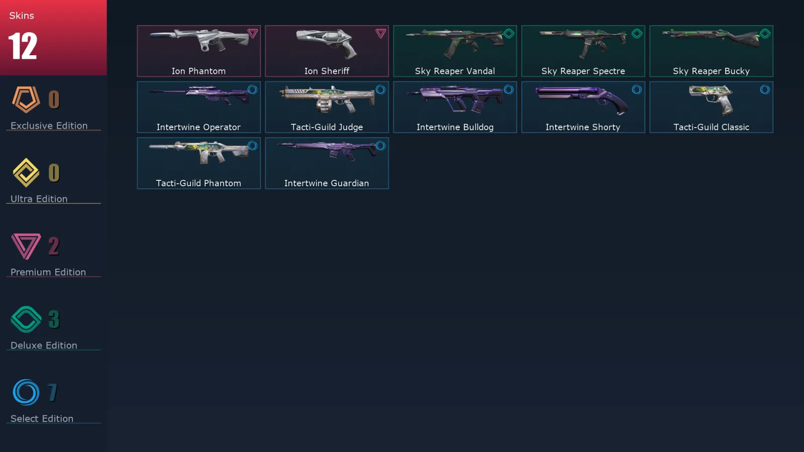 [Valorant] | EU | Level 31 | Platinum 2 | 10 Agents | 12 Skins