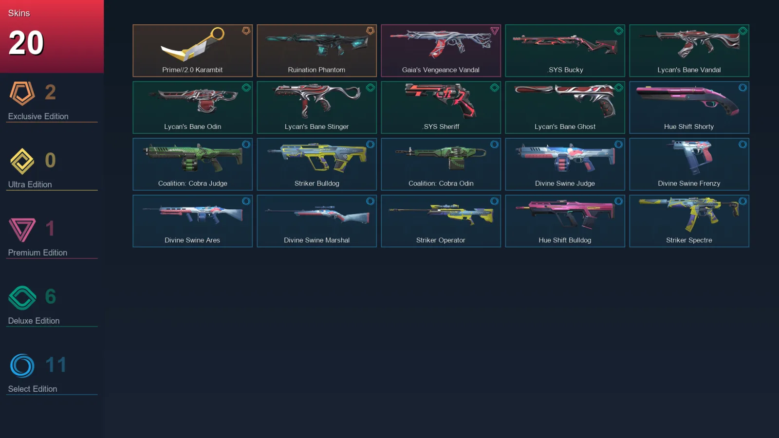 LA | Lv67 | Unranked | 20 Skin | 24 Agent | 32 Buddy