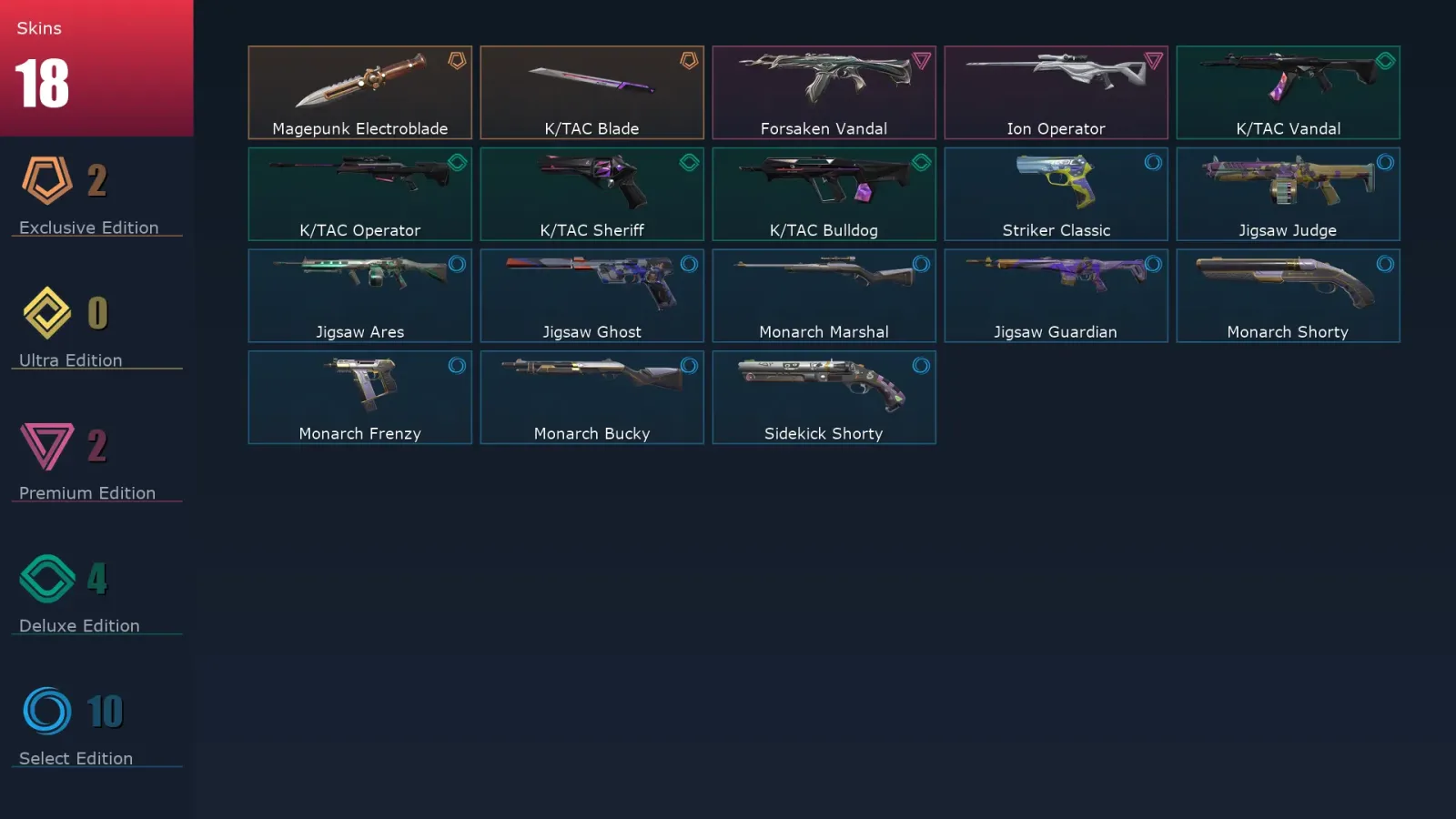 [Valorant] | EU | Level 107 | 26 Agents | 18 Skins — Valorant account