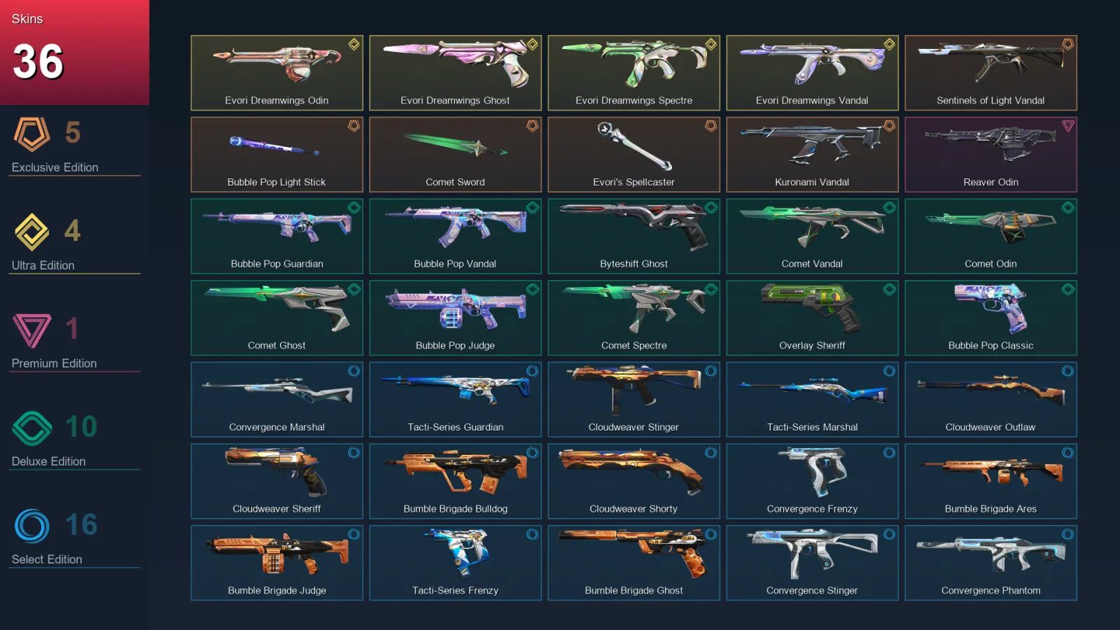AP | Lv121 | Unranked | 36 Skin | 28 Agent | 53 Buddy — Valorant account