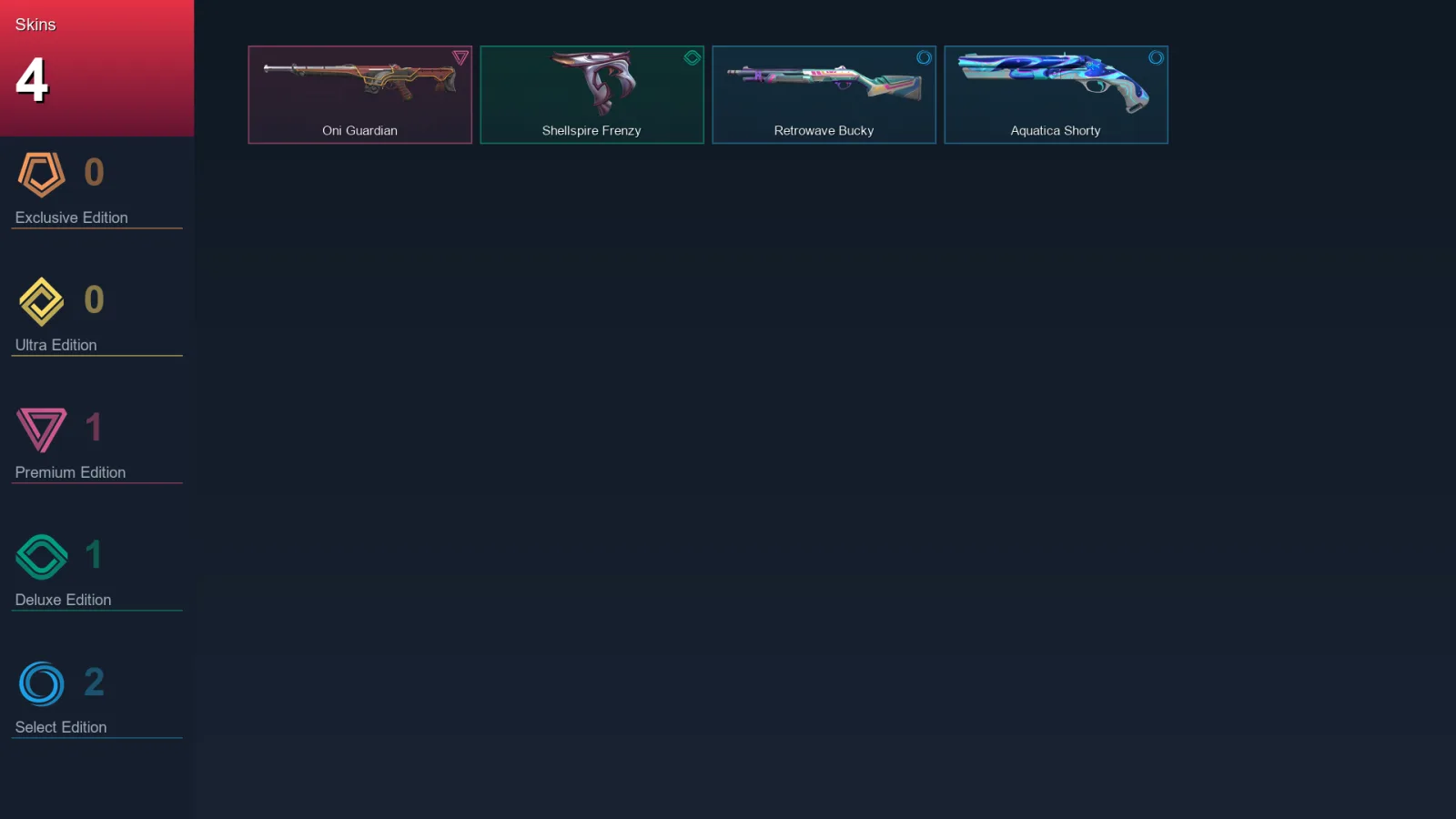 EU | Oni Guardian | Shellspire Frenzy | Retrowave Bucky | Aquatica Shorty | 4 Skin | 9 Agent | 5 Buddy | Lv17