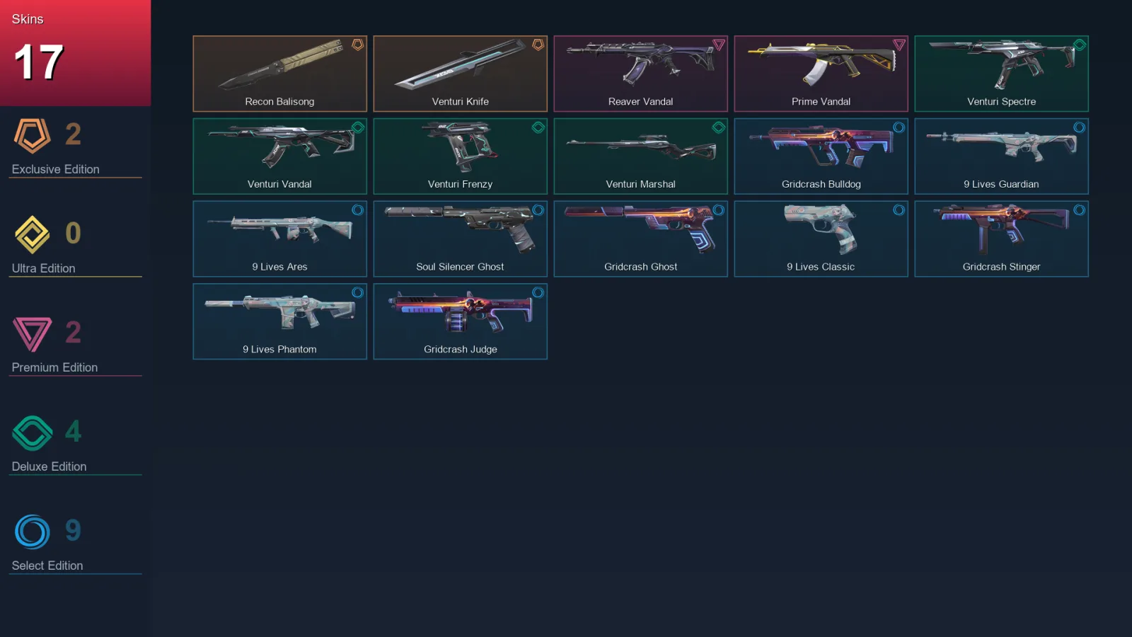 EU | Lv57 | Unranked | 17 Skin | 15 Agent | 25 Buddy