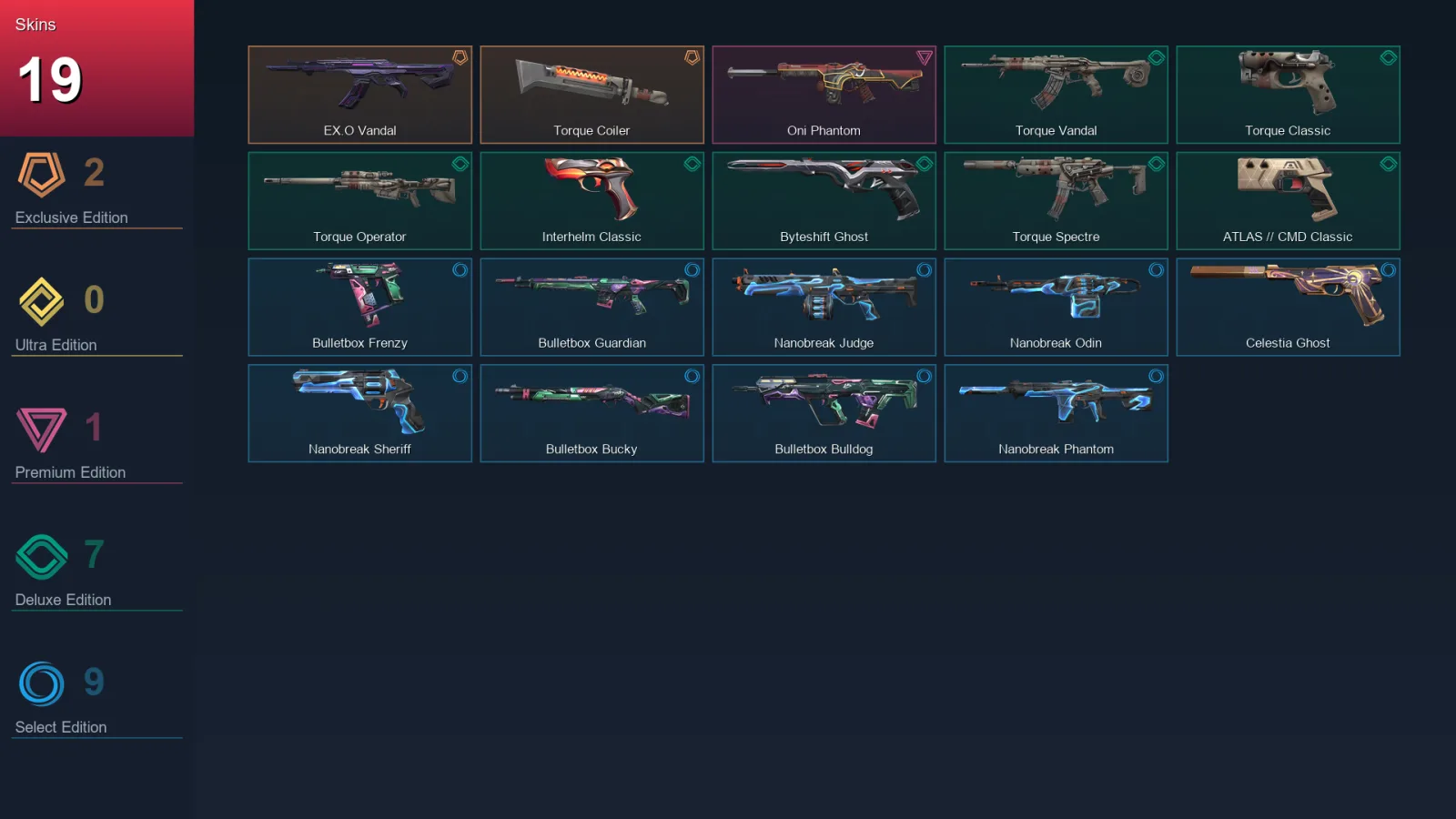 AP | Lv101 | Unranked | 19 Skin | 28 Agent | 47 Buddy