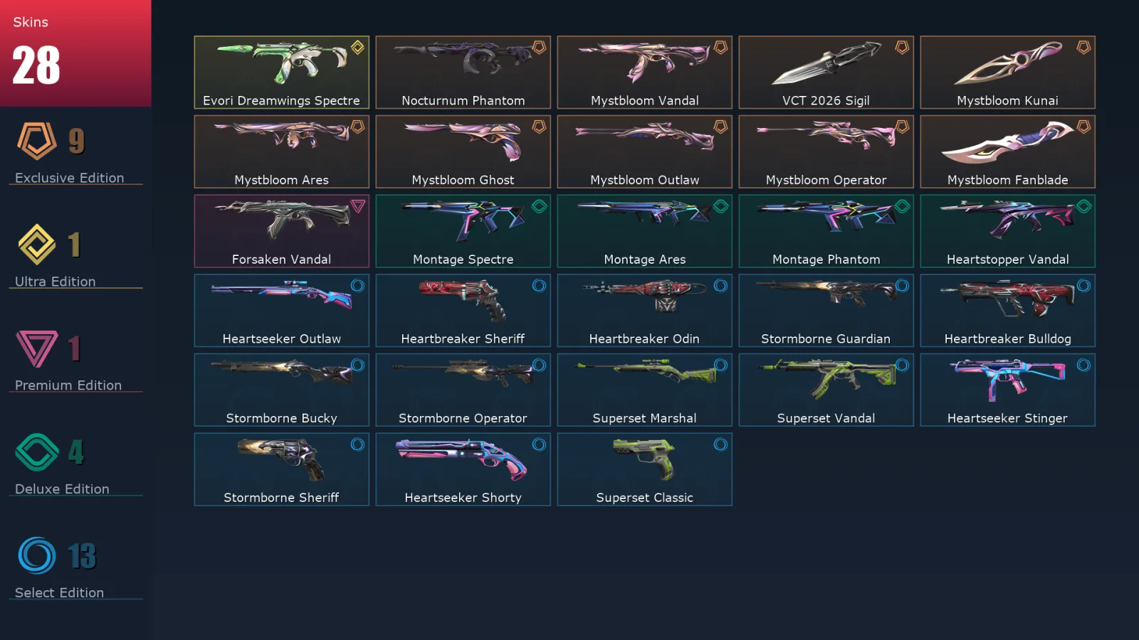 [Valorant] | EU | Level 26 | 10 Agents | 28 Skins — Valorant account