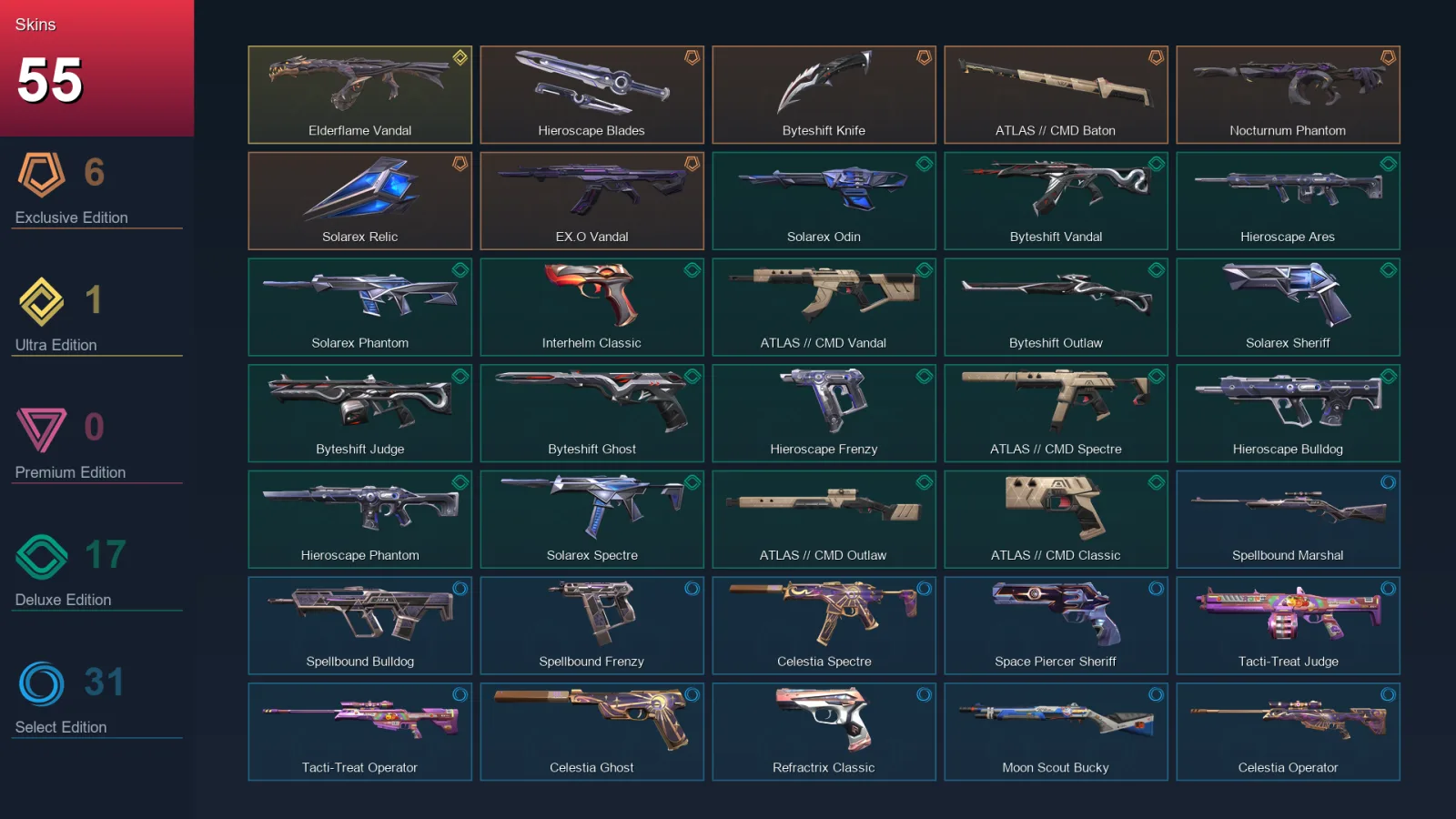 AP | Lv88 | Unranked | 55 Skin | 28 Agent | 56 Buddy — Valorant account