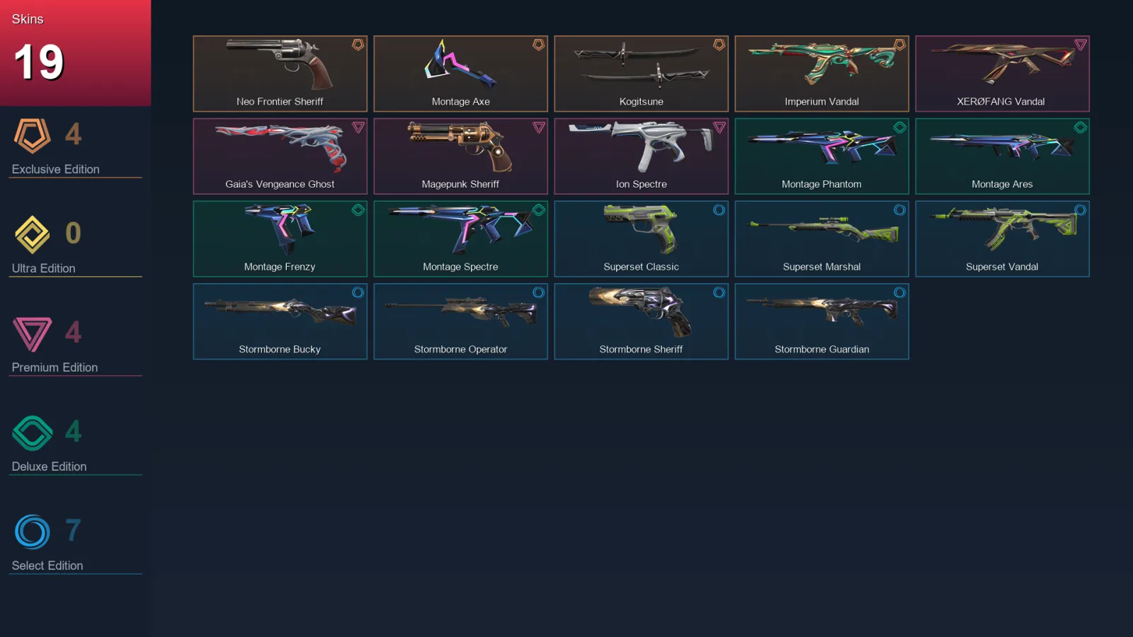 EU | Lv34 | Unranked | 19 Skin | 12 Agent | 20 Buddy — Valorant account