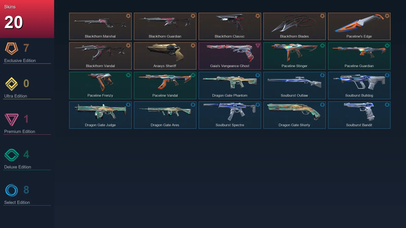 EU | Lv41 | Gold II | 20 Skin | 13 Agent | 16 Buddy