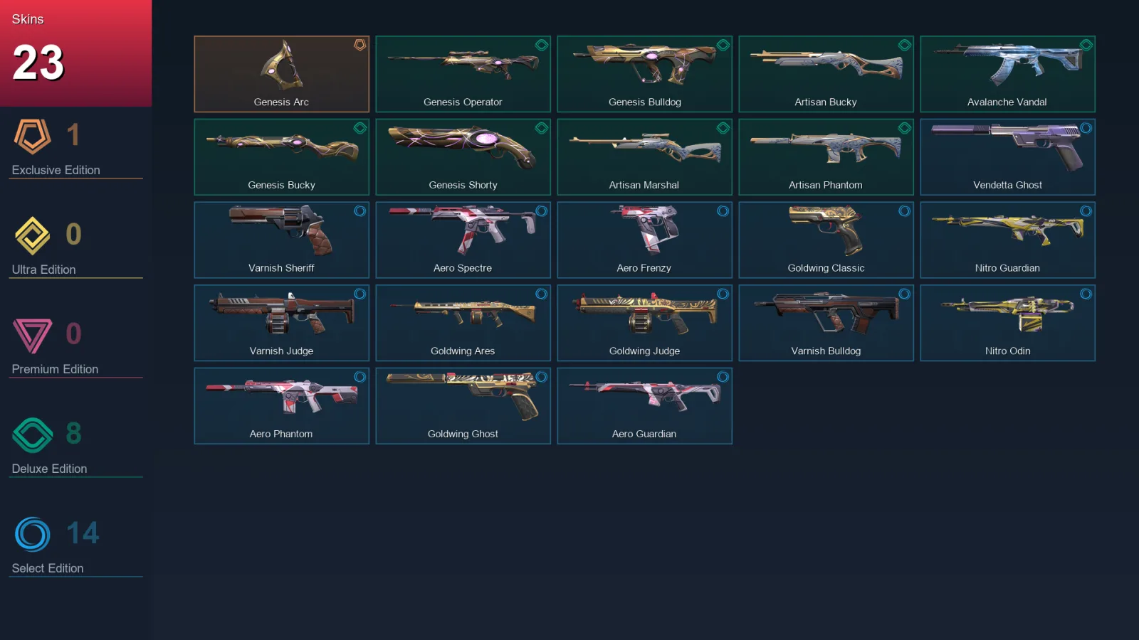 NA | Lv50 | Unranked | 23 Skin | 13 Agent | 21 Buddy
