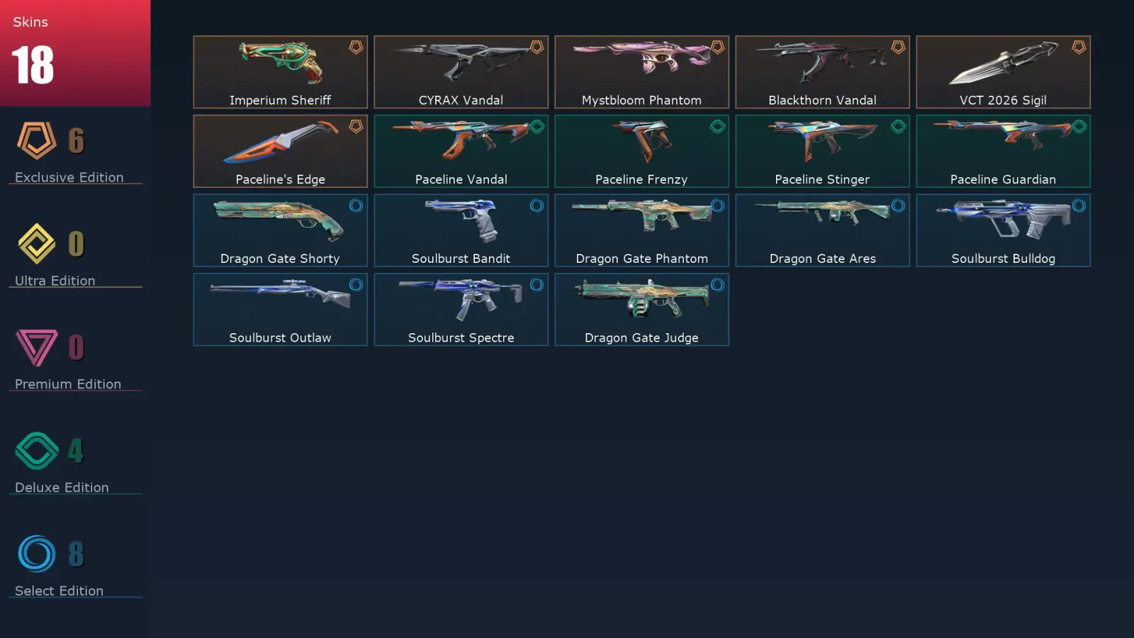 [Valorant] | EU | Level 40 | Ascendant 2 | 14 Agents | 18 Skins — Valorant account