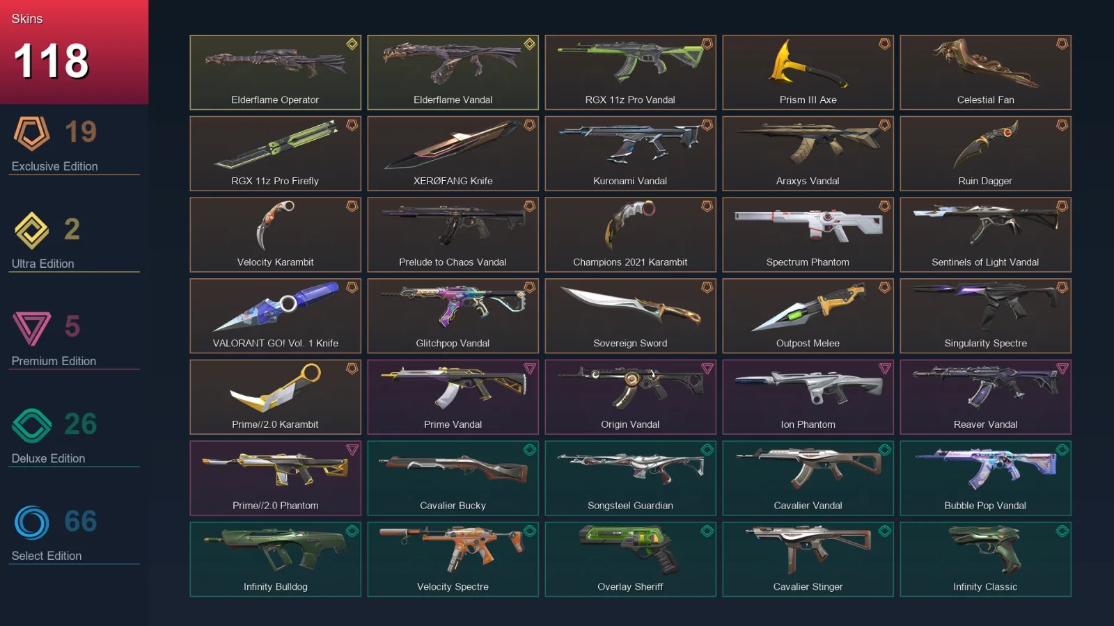 BR | Lv213 | Unranked | 118 Skin | 27 Agent | 156 Buddy