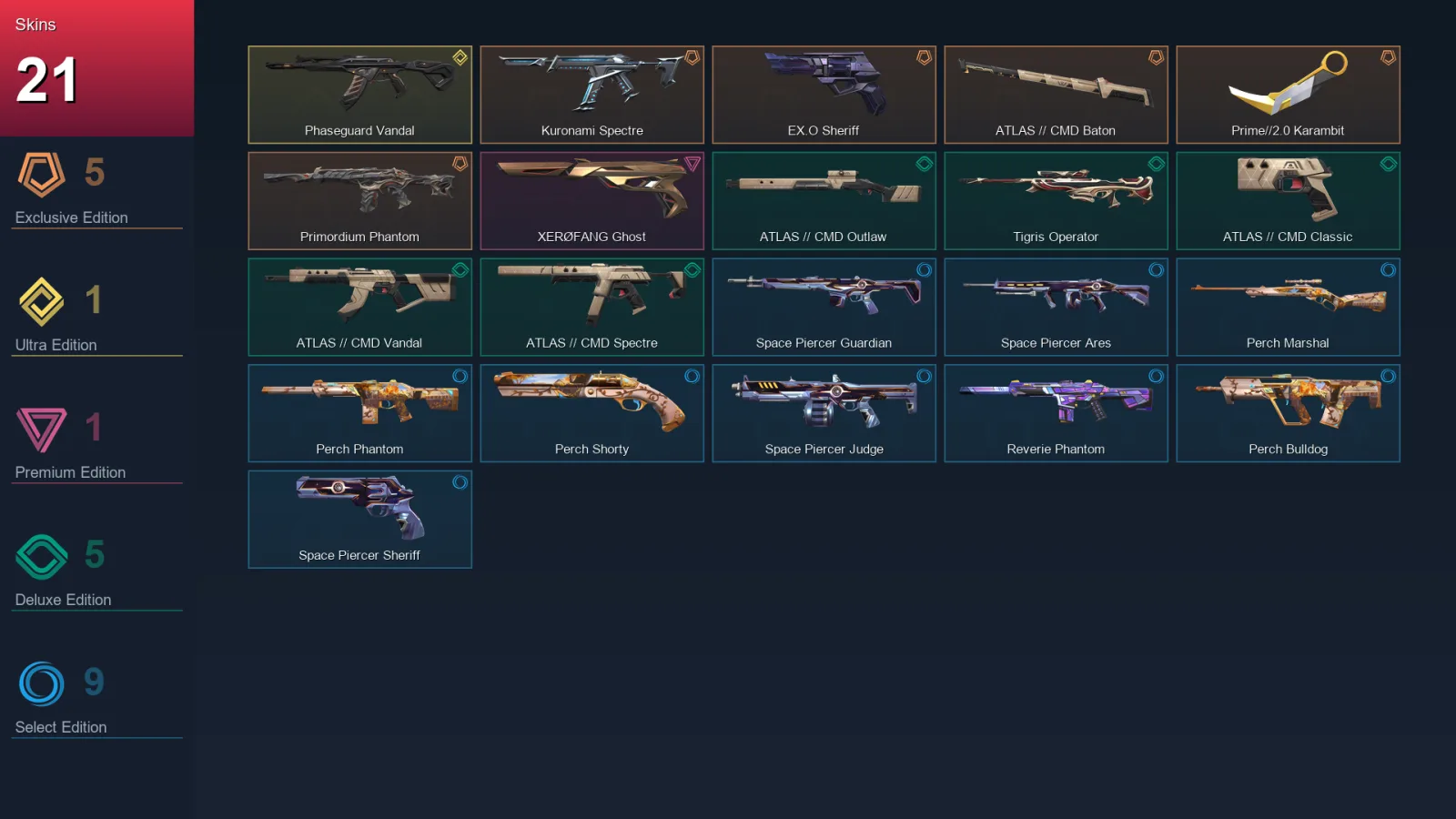 AP | Lv28 | Unranked | 21 Skin | 12 Agent | 19 Buddy