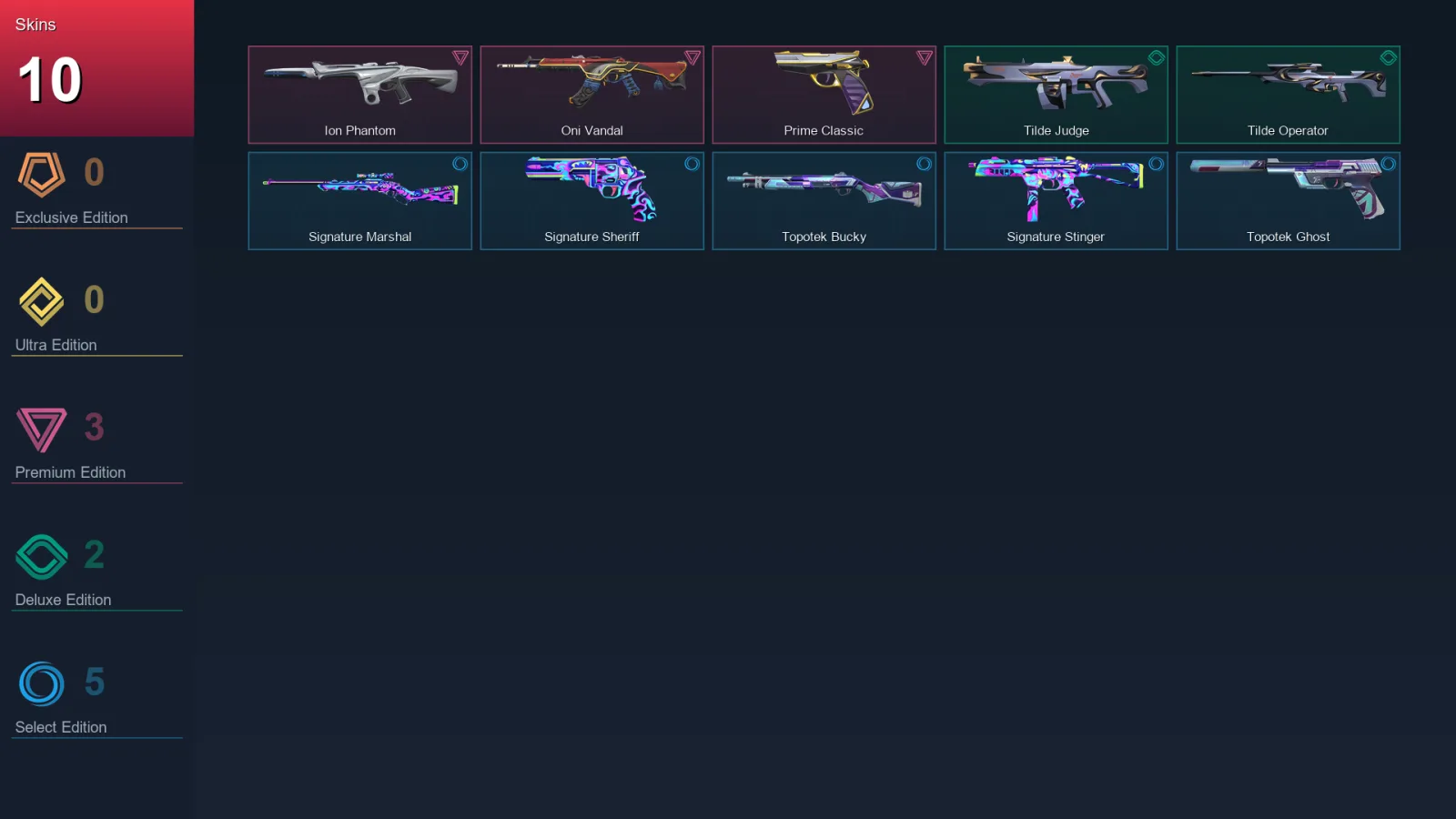 AP | Lv20 | Unranked | 10 Skin | 8 Agent | 8 Buddy