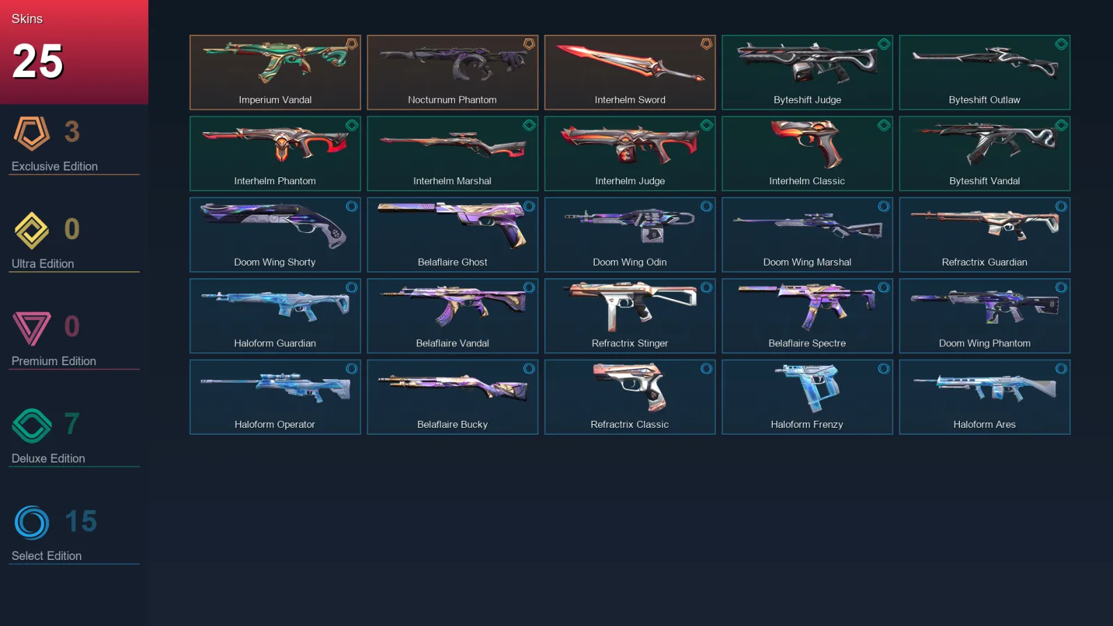 AP | Lv46 | Unranked | 25 Skin | 14 Agent | 30 Buddy