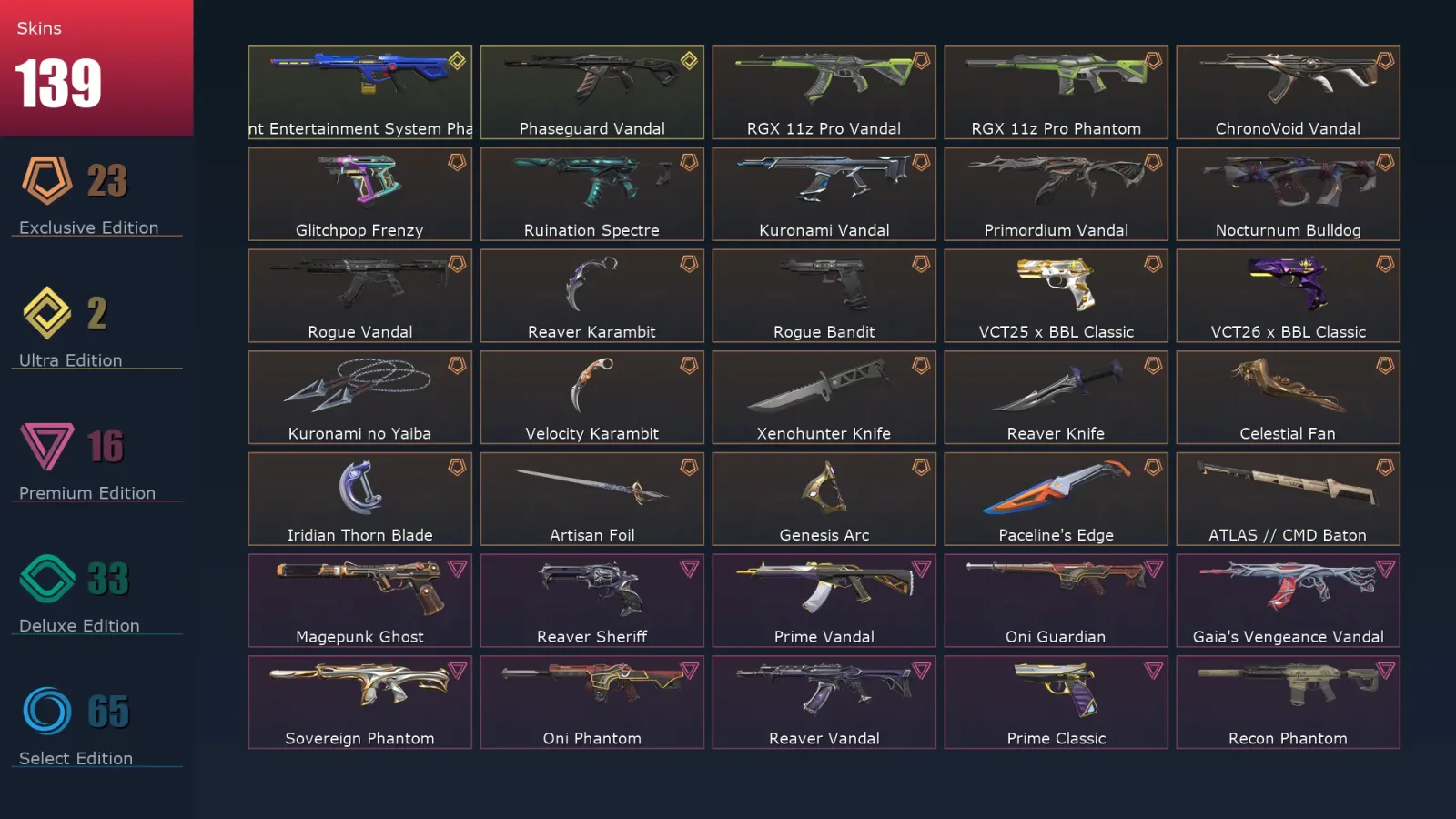 [Valorant] | EU | Level 362 | 29 Agents | 139 Skins — Valorant account