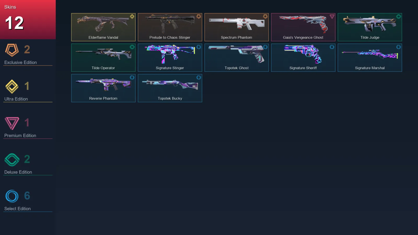 EU | Lv22 | Unranked | 12 Skin | 8 Agent | 9 Buddy