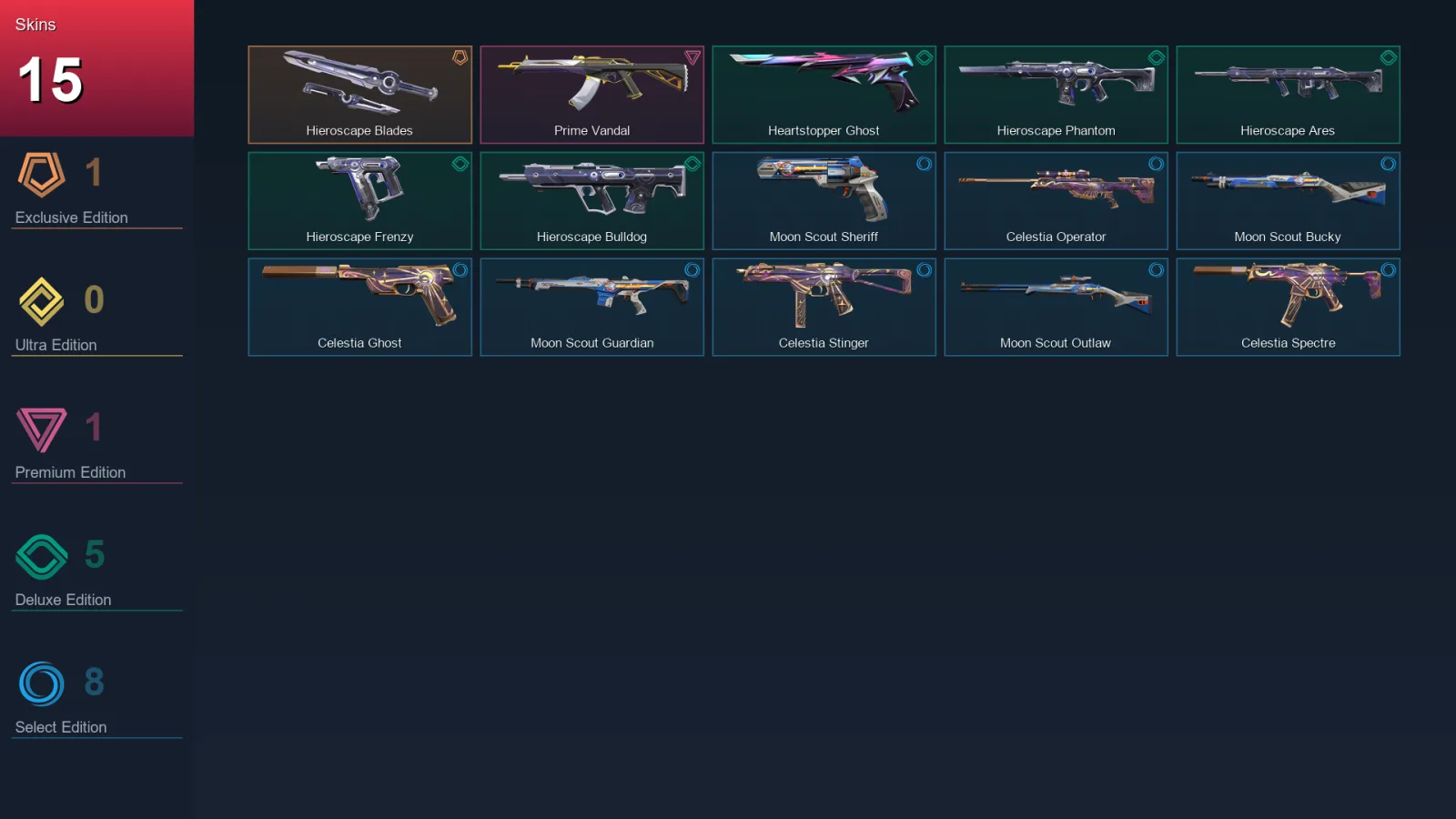 LA | Lv47 | Unranked | 15 Skin | 17 Agent | 22 Buddy