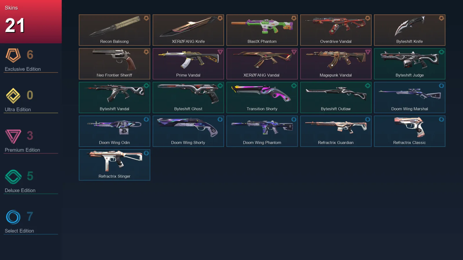 EU | Lv74 | Unranked | 21 Skin | 26 Agent | 39 Buddy — Valorant account