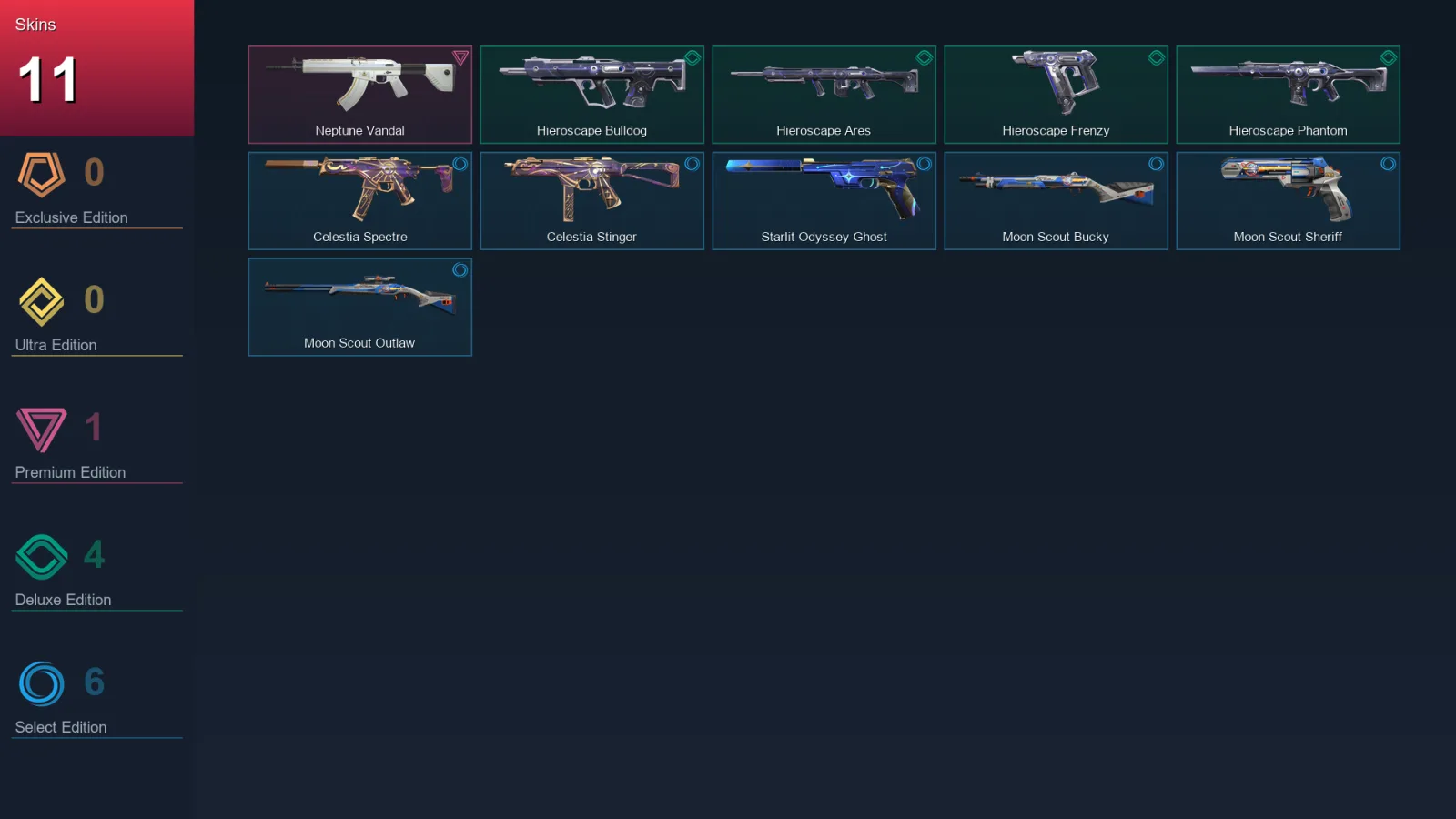 EU | Lv57 | Unranked | 11 Skin | 14 Agent | 27 Buddy
