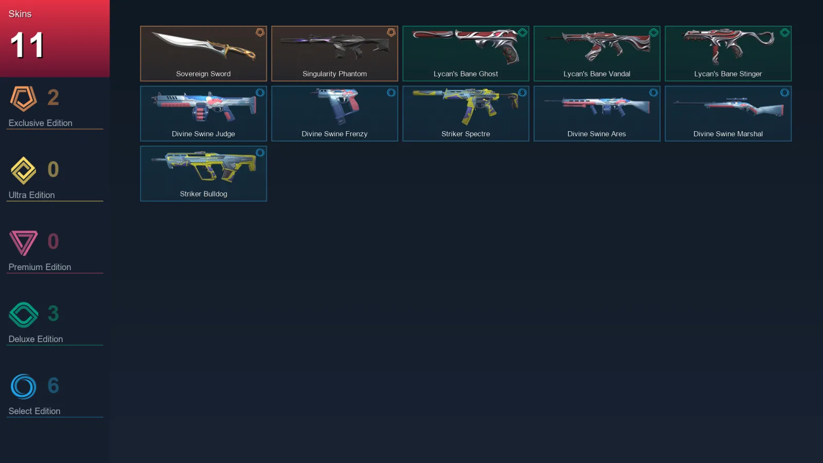 NA | Lv70 | Unranked | 11 Skin | 22 Agent | 42 Buddy