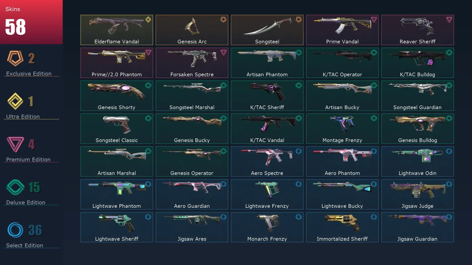[Valorant] | EU | Level 161 | Ascendant 3 | 29 Agents | 58 Skins — Valorant account