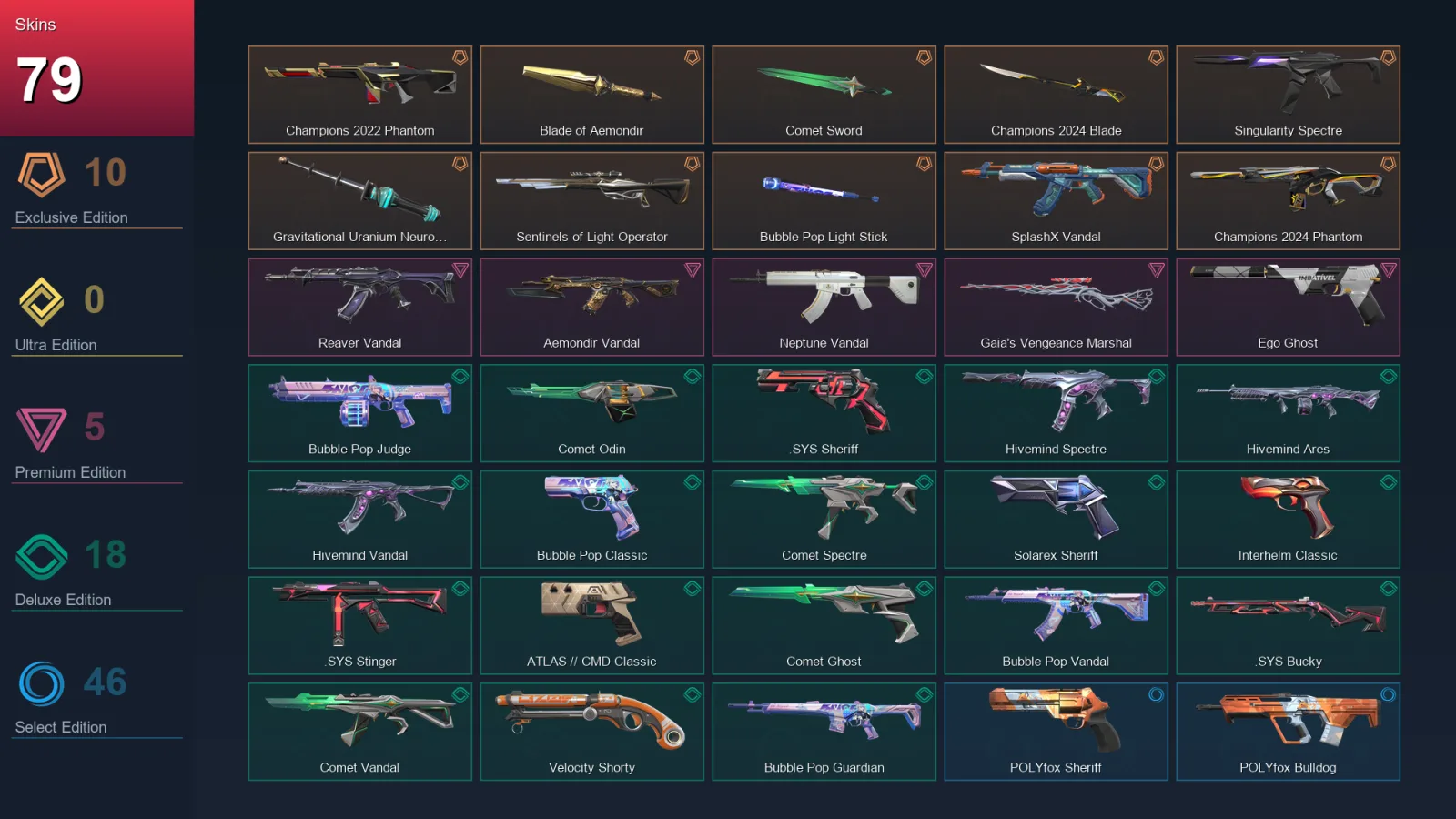 BR | Lv341 | Unranked | 79 Skin | 28 Agent | 148 Buddy
