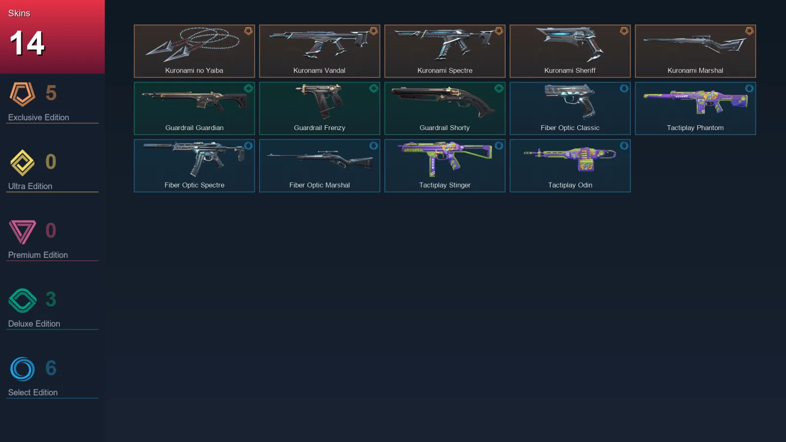 EU | Lv25 | Unranked | 14 Skin | 10 Agent | 13 Buddy