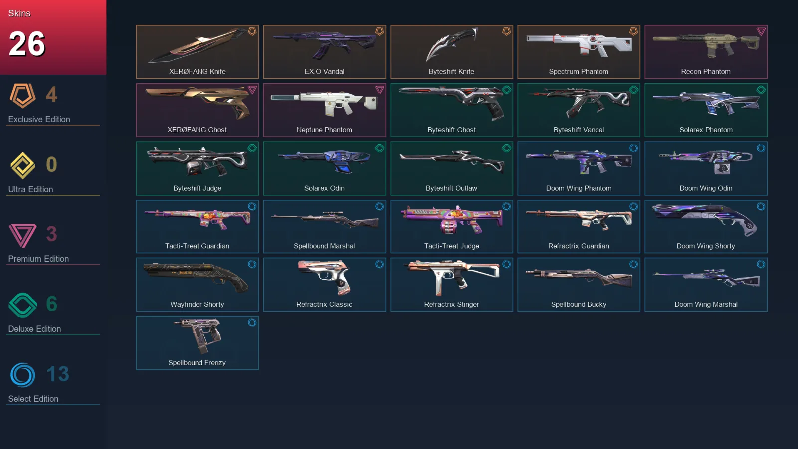 EU | Lv51 | Unranked | 26 Skin | 17 Agent | 24 Buddy