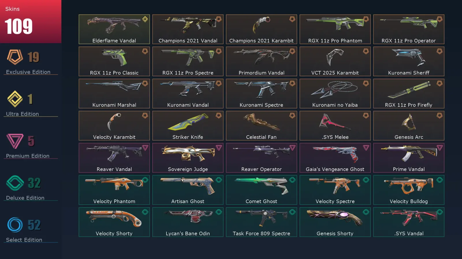 [Valorant] | EU | Level 452 | Ascendant 2 | 29 Agents | 109 Skins — Valorant account