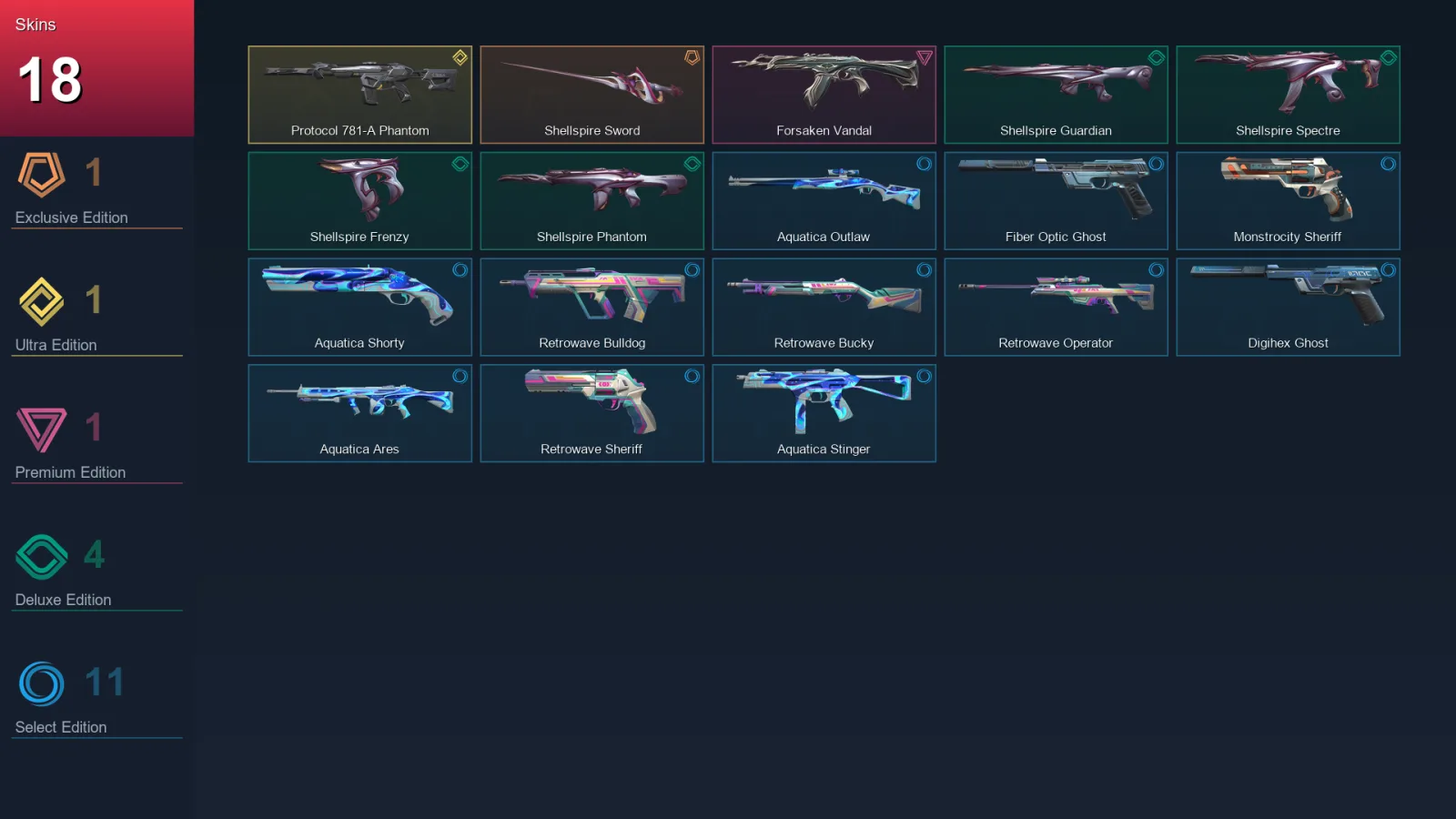 AP | Lv110 | Unranked | 18 Skin | 26 Agent | 44 Buddy