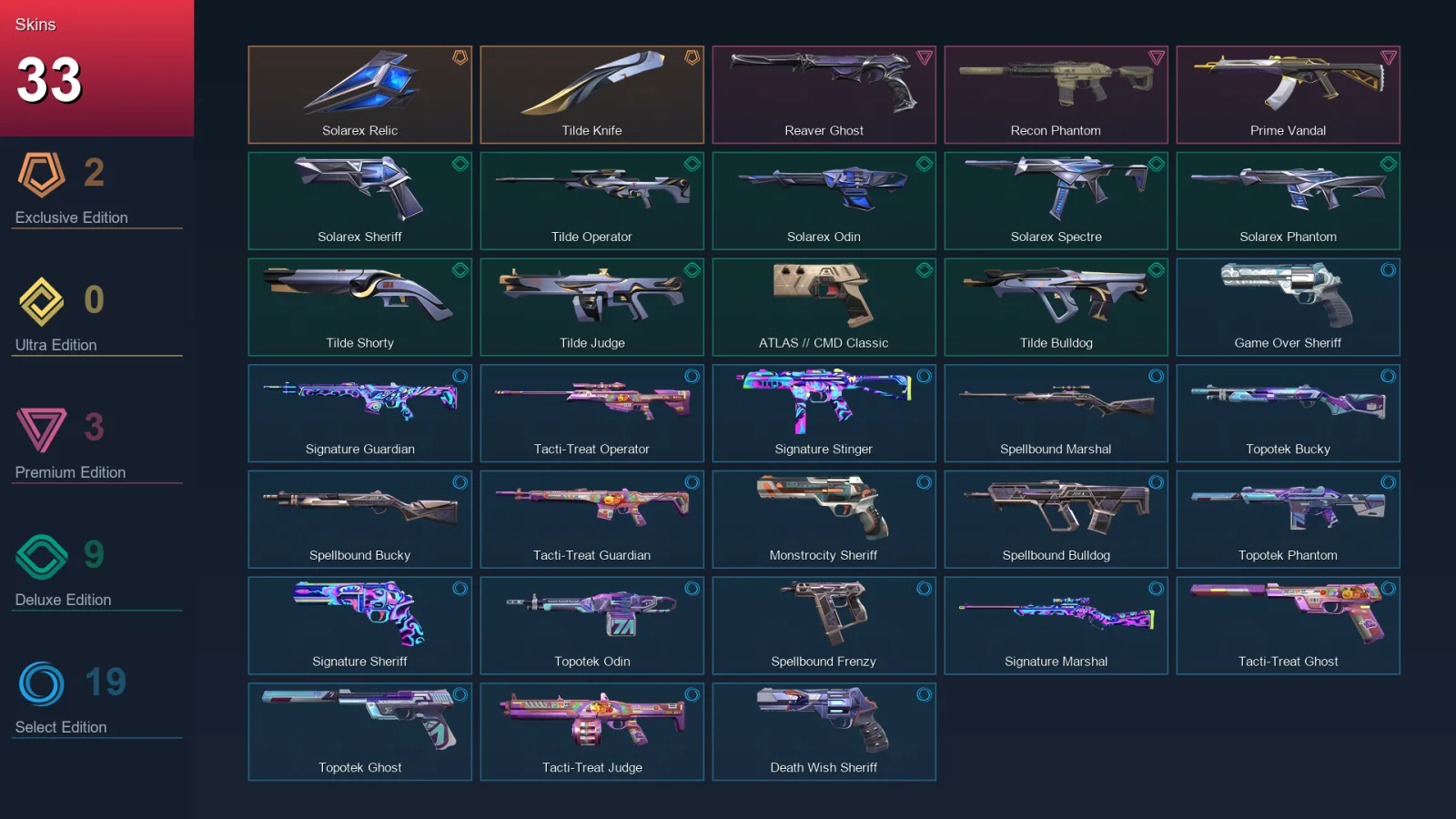 AP | Lv142 | Unranked | 33 Skin | 28 Agent | 69 Buddy — Unranked / Smurf Valorant
