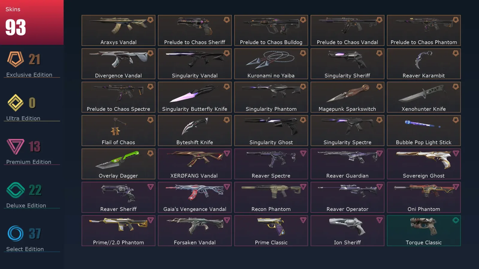 [Valorant] | EU | Level 1 | Immortal 1 | 29 Agents | 93 Skins — Valorant account