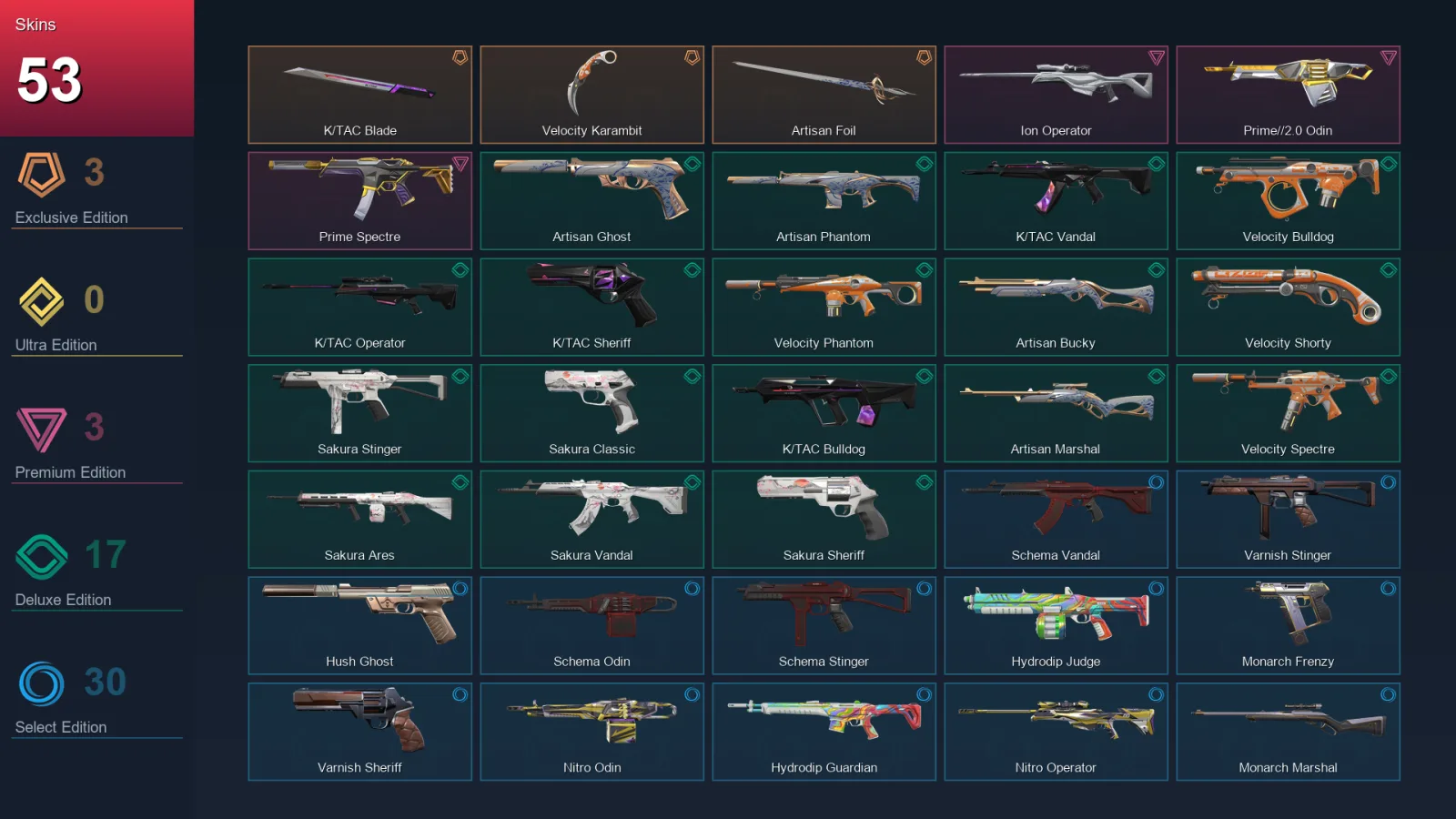 NA | Lv150 | Unranked | 53 Skin | 27 Agent | 86 Buddy