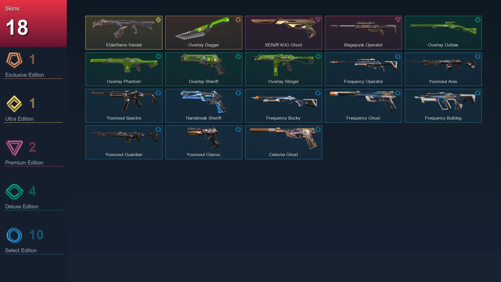 EU | Lv82 | Unranked | 18 Skin | 23 Agent | 28 Buddy