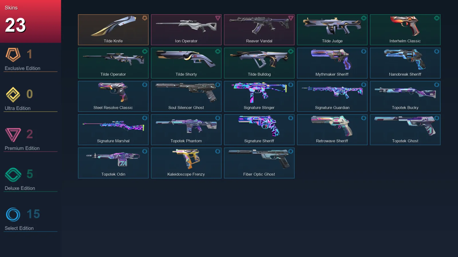 EU | Lv158 | Unranked | 23 Skin | 28 Agent | 69 Buddy — Valorant account