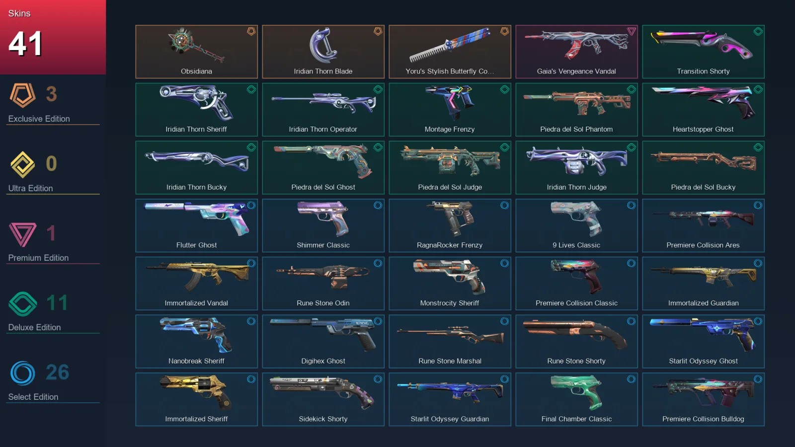 LA | Lv238 | Unranked | 41 Skin | 28 Agent | 94 Buddy