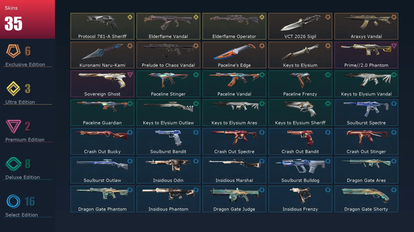 [Valorant] | EU | Level 38 | 10 Agents | 35 Skins — Valorant account