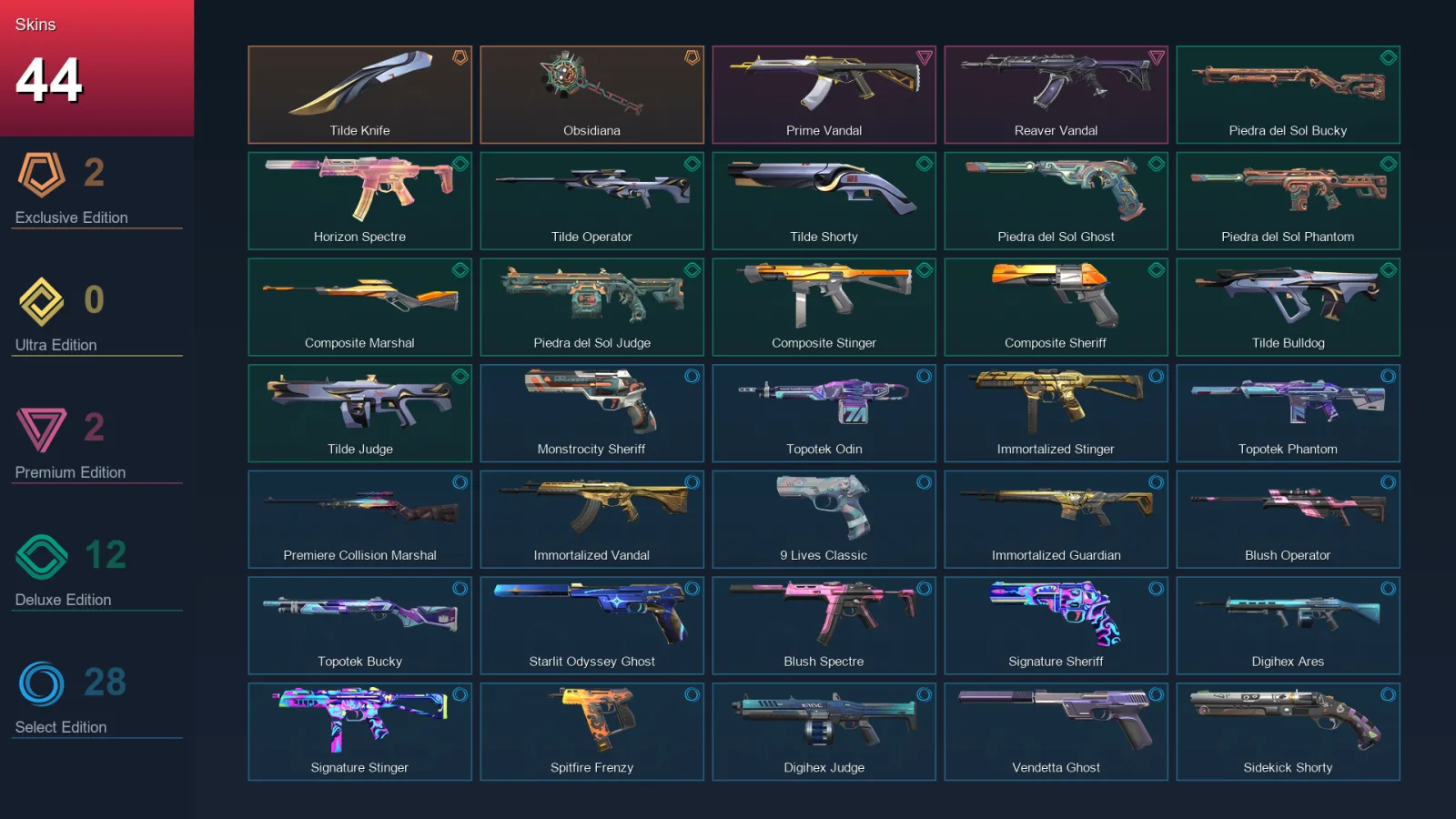 LA | Lv139 | Unranked | 44 Skin | 24 Agent | 56 Buddy
