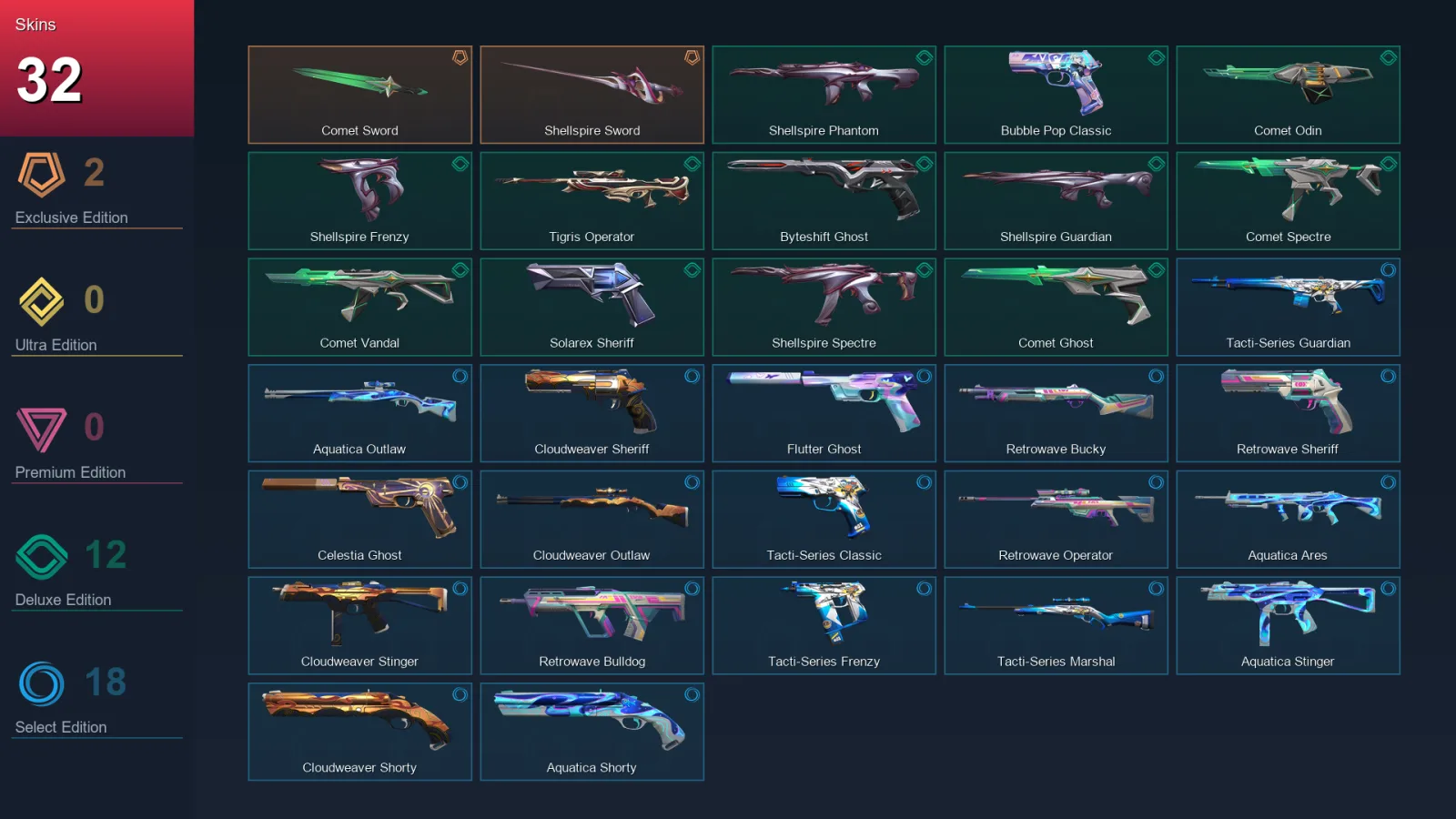EU | Lv137 | Unranked | 32 Skin | 27 Agent | 61 Buddy