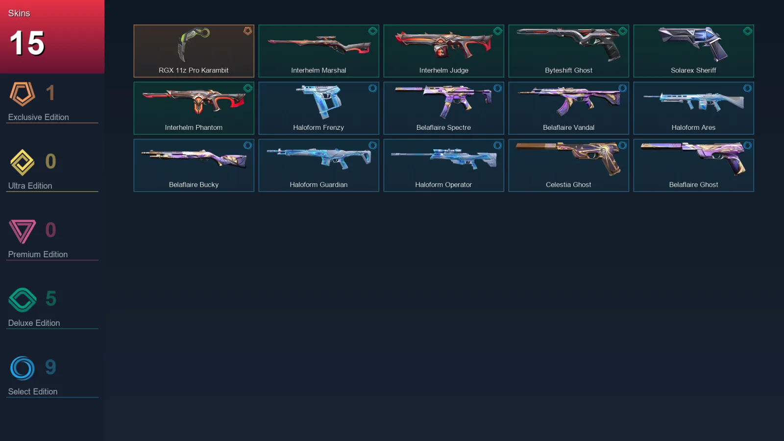 EU | Lv99 | Unranked | 15 Skin | 28 Agent | 35 Buddy