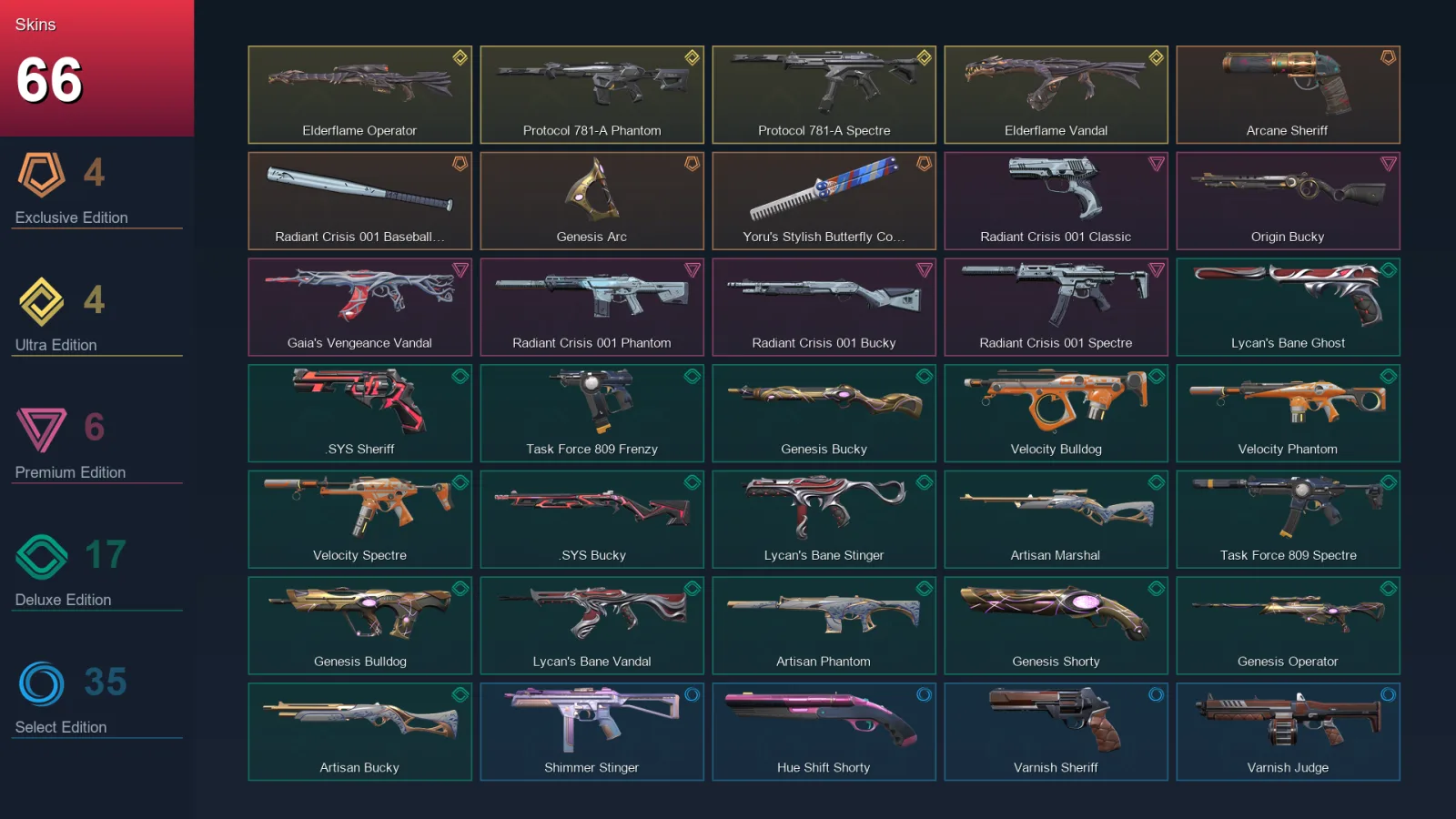 NA | Lv61 | Unranked | 66 Skin | 19 Agent | 43 Buddy